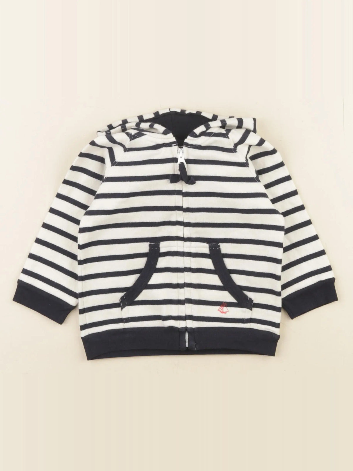 Petit Bateau - sweat blanc - 12 mois