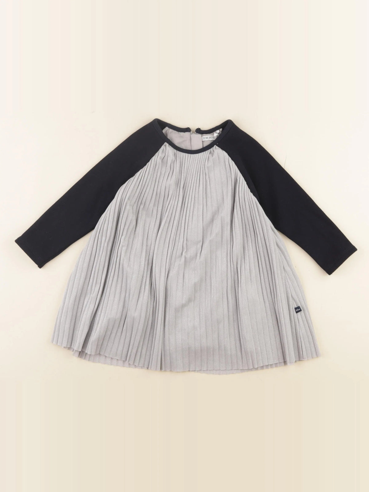 IKKS - robe bleu, gris, argent - 2 ans