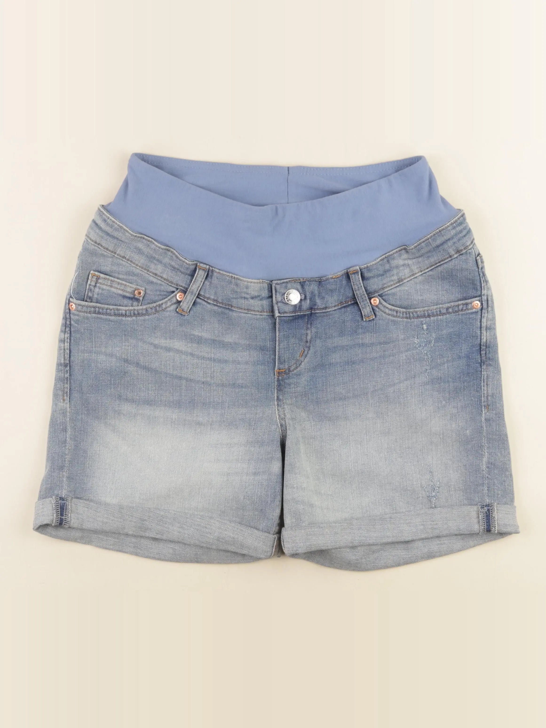 H&M - short grossesse bleu - 38