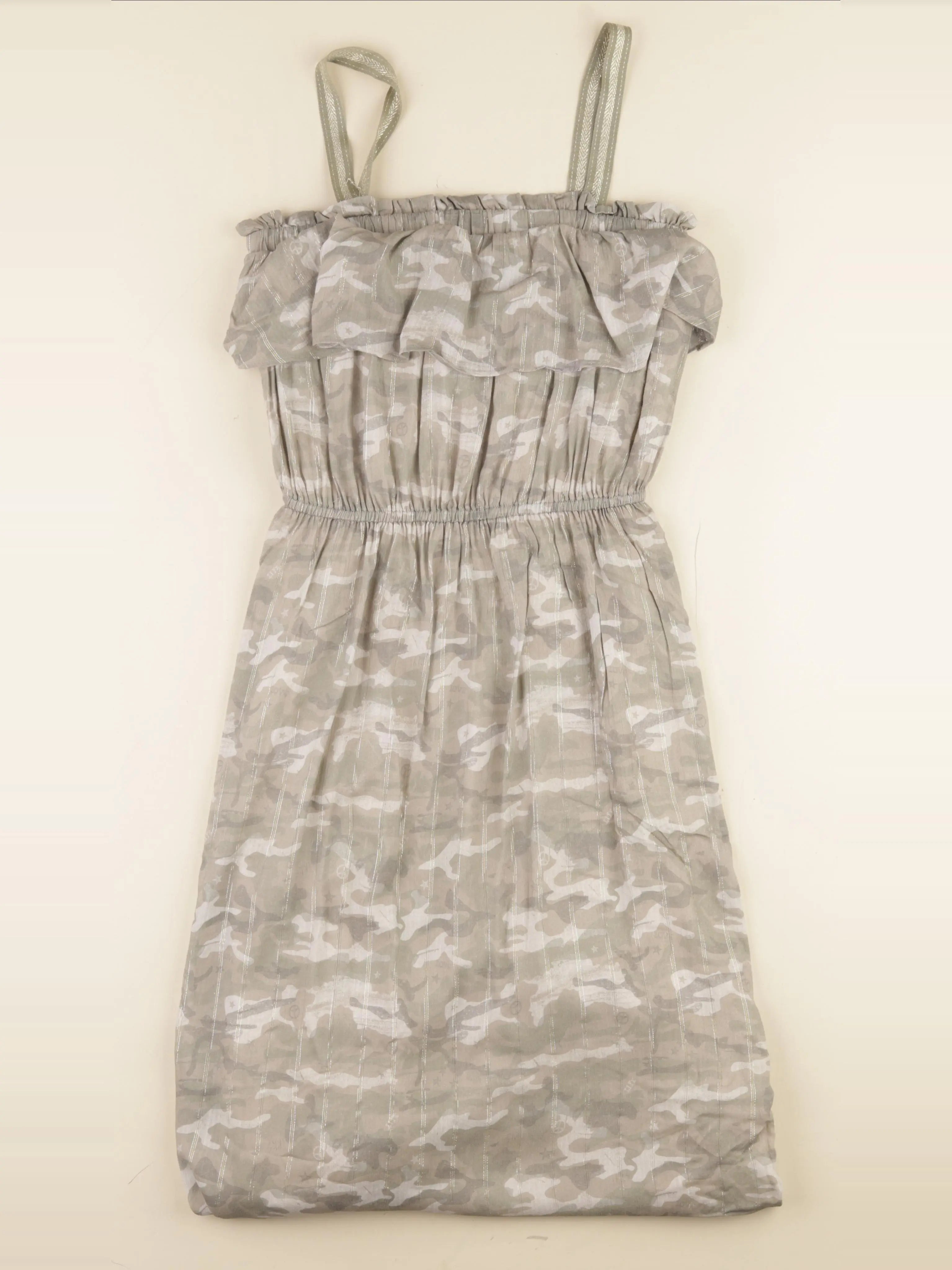 IKKS - robe vert, argent, or - 14 ans