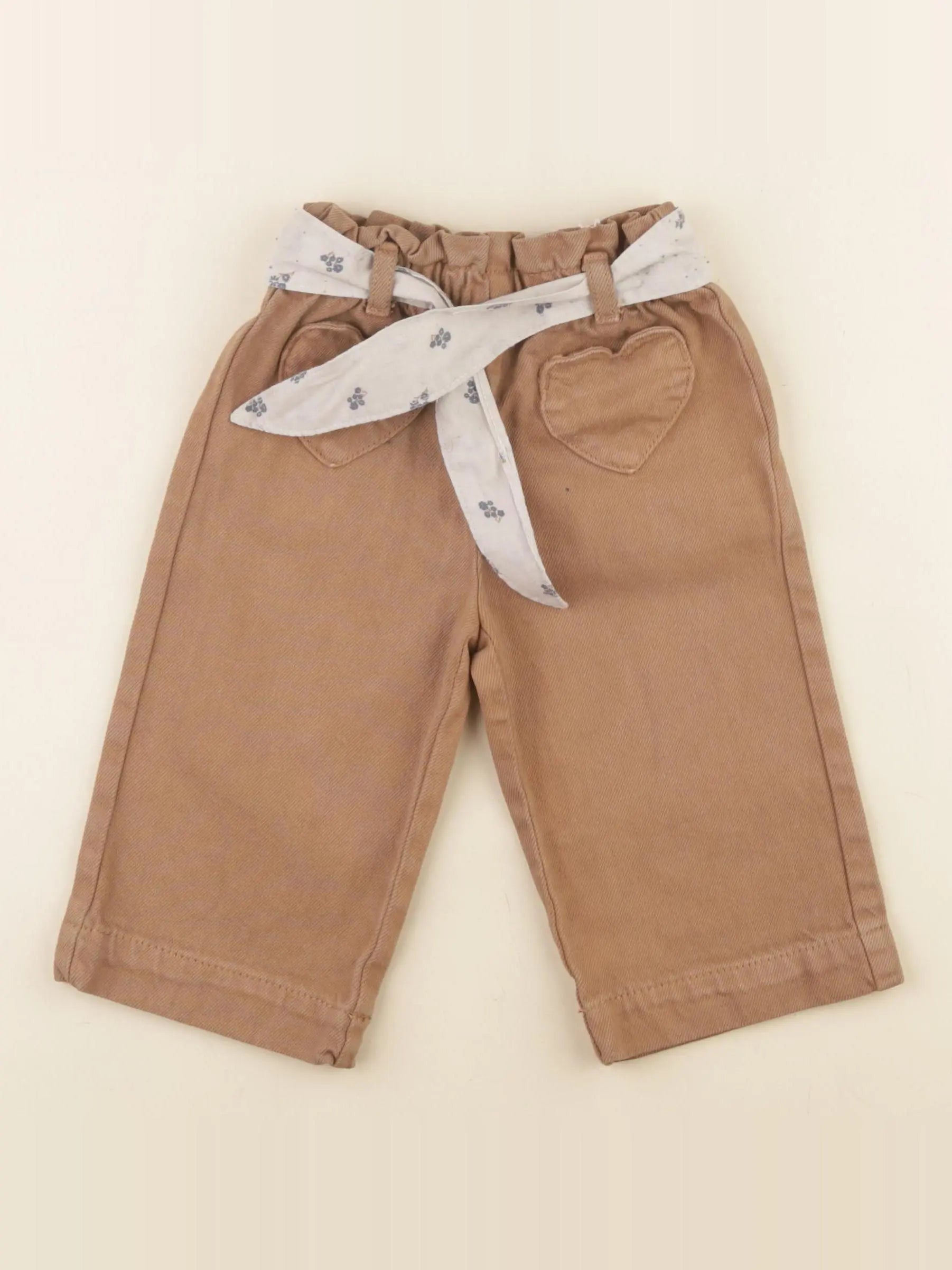 Vertbaudet - pantalon marron - 12 mois