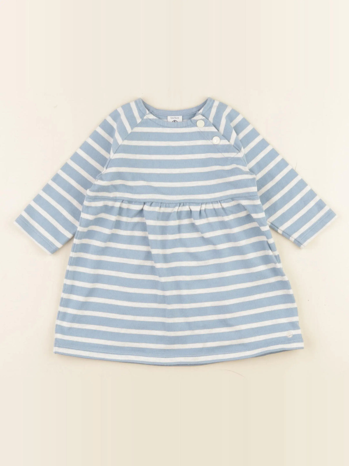 Petit Bateau - robe bleu - 12 mois
