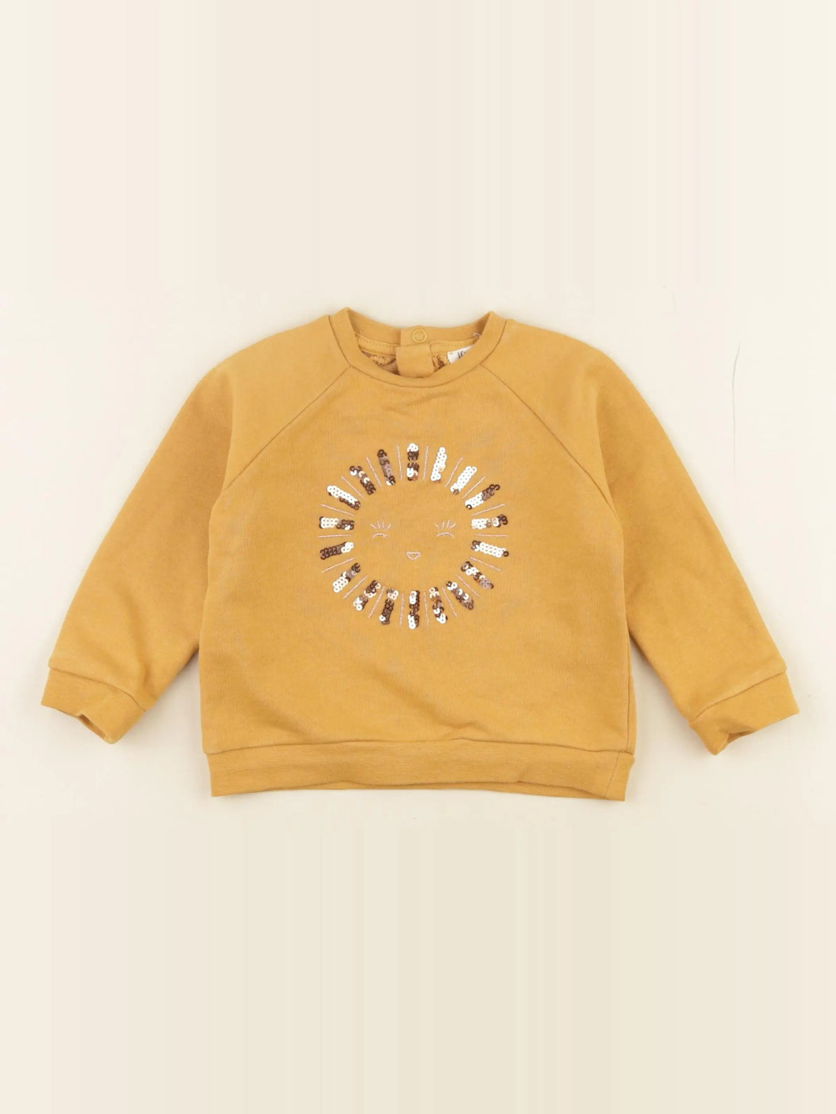 Little Cigogne - sweat jaune - 9 mois