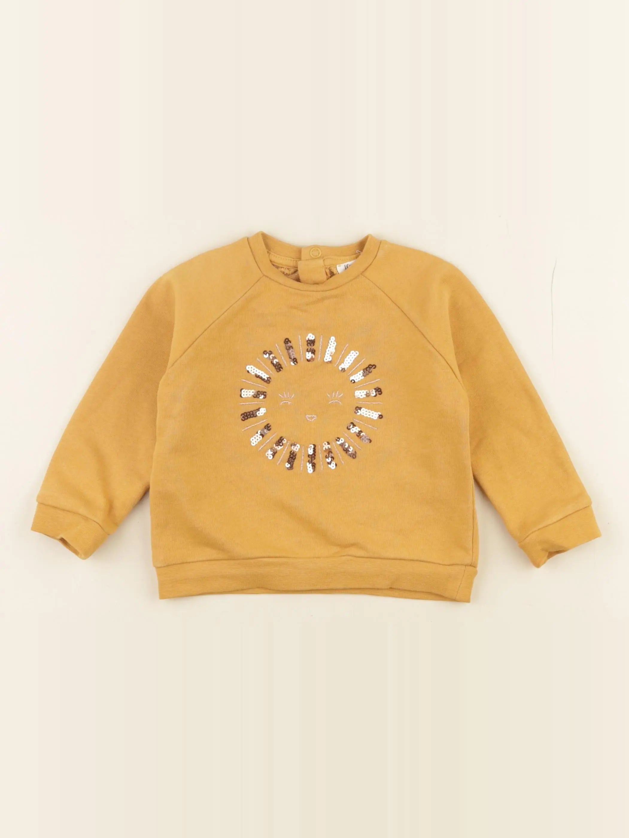 Little Cigogne - sweat jaune - 9 mois