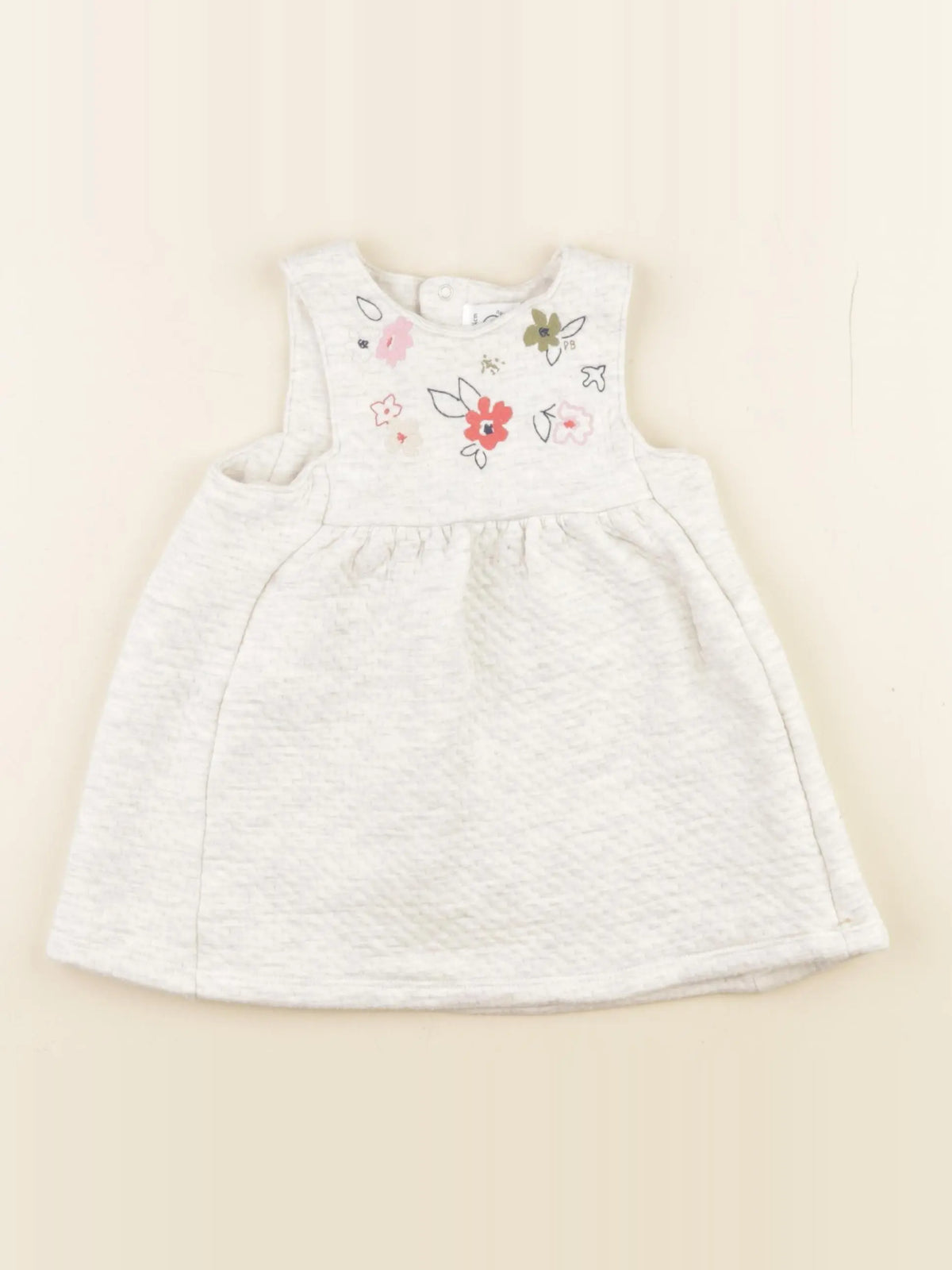 Petit Bateau - robe gris - 12 mois