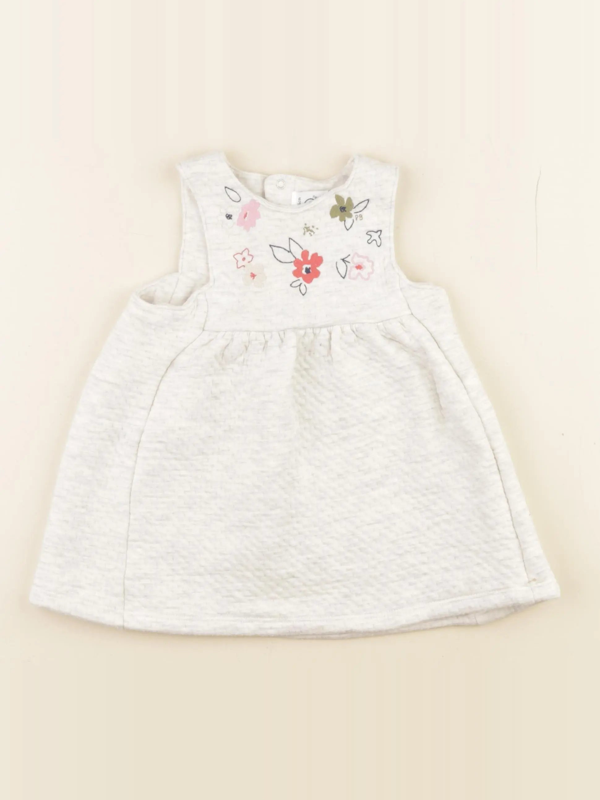 Petit Bateau - robe gris - 12 mois