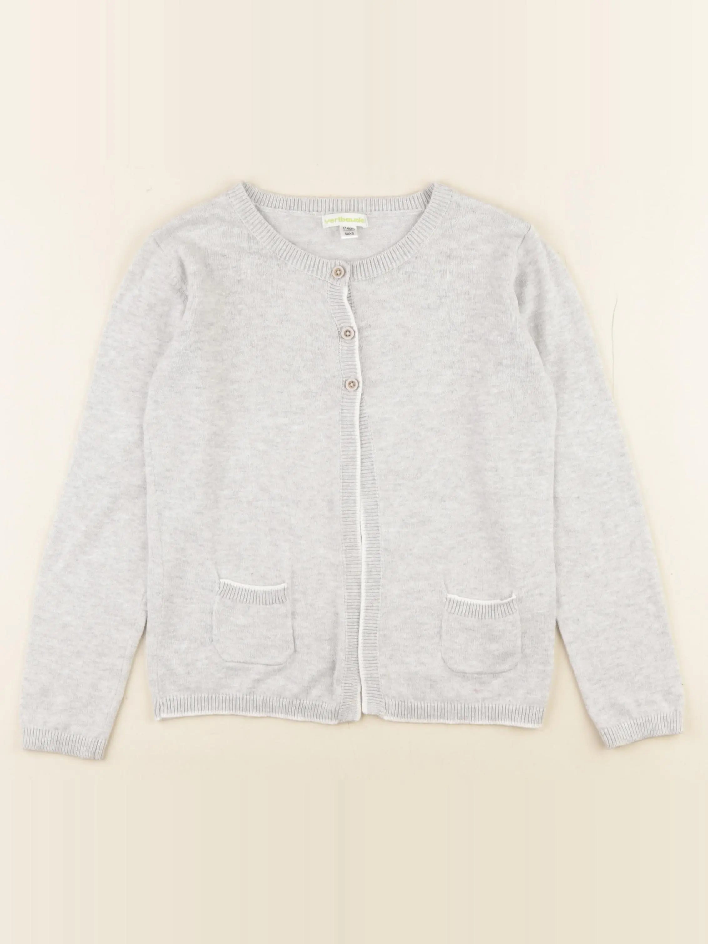 Vertbaudet - gilet gris - 6 ans