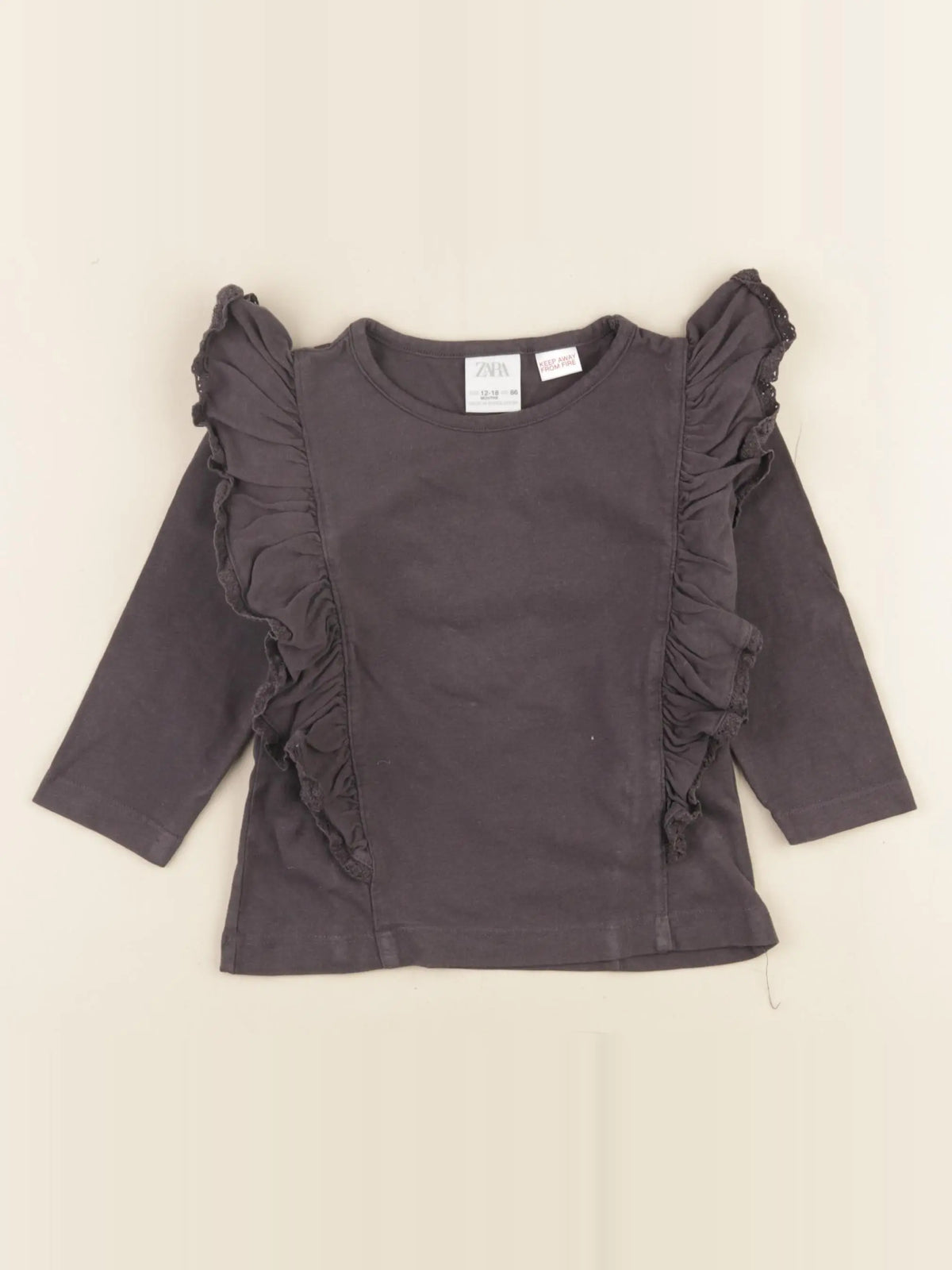 Zara - tee-shirt gris - 12/18 mois