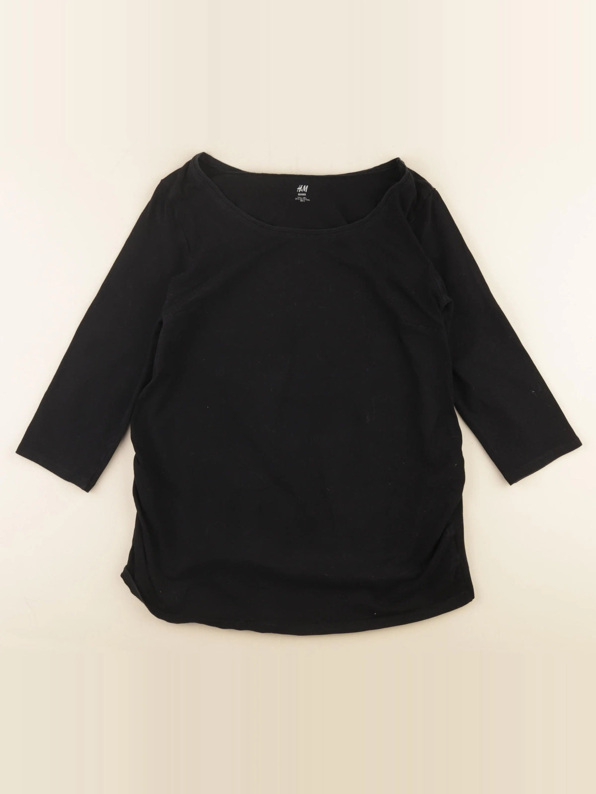 H&M - tee-shirt grossesse noir - l