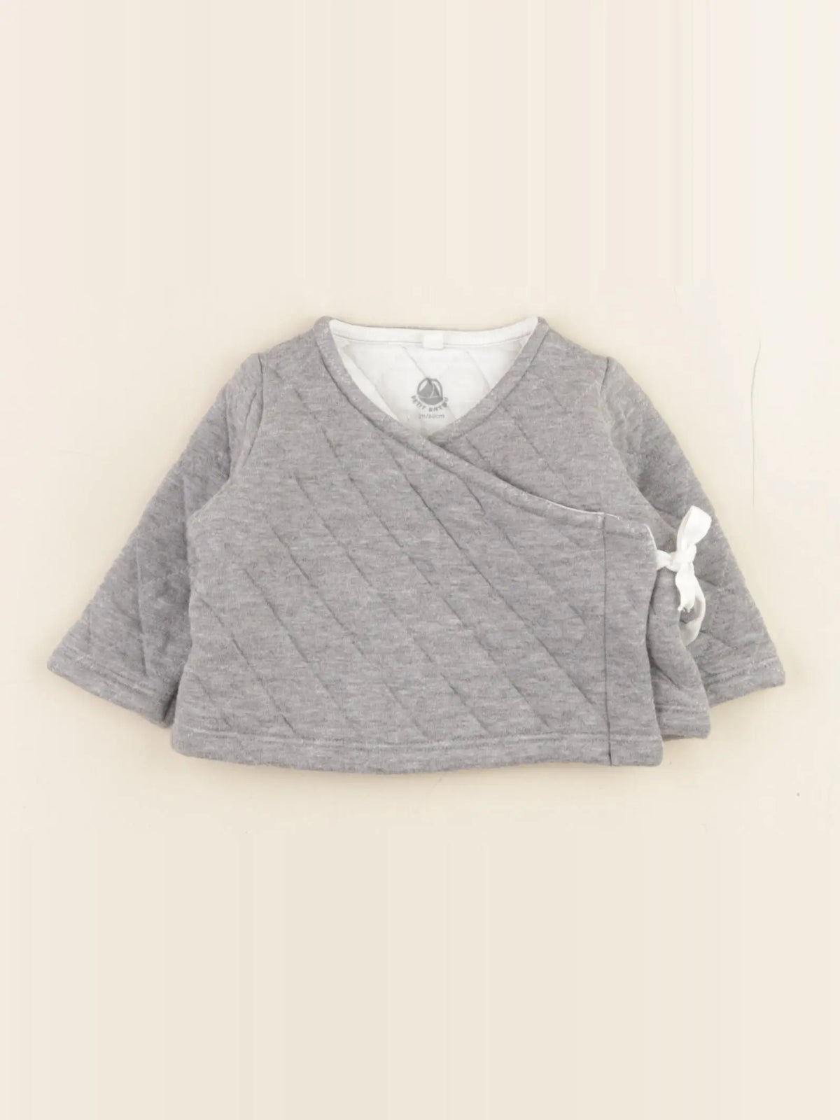 Petit Bateau - sweat gris - 3 mois