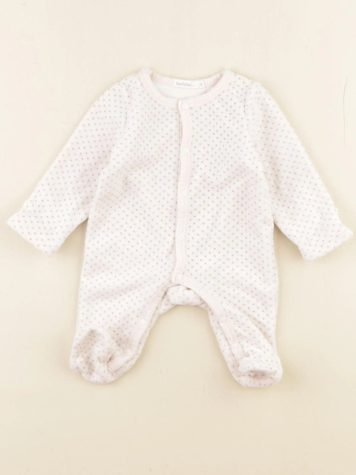 Boutchou - pyjama velours rose - 0 mois