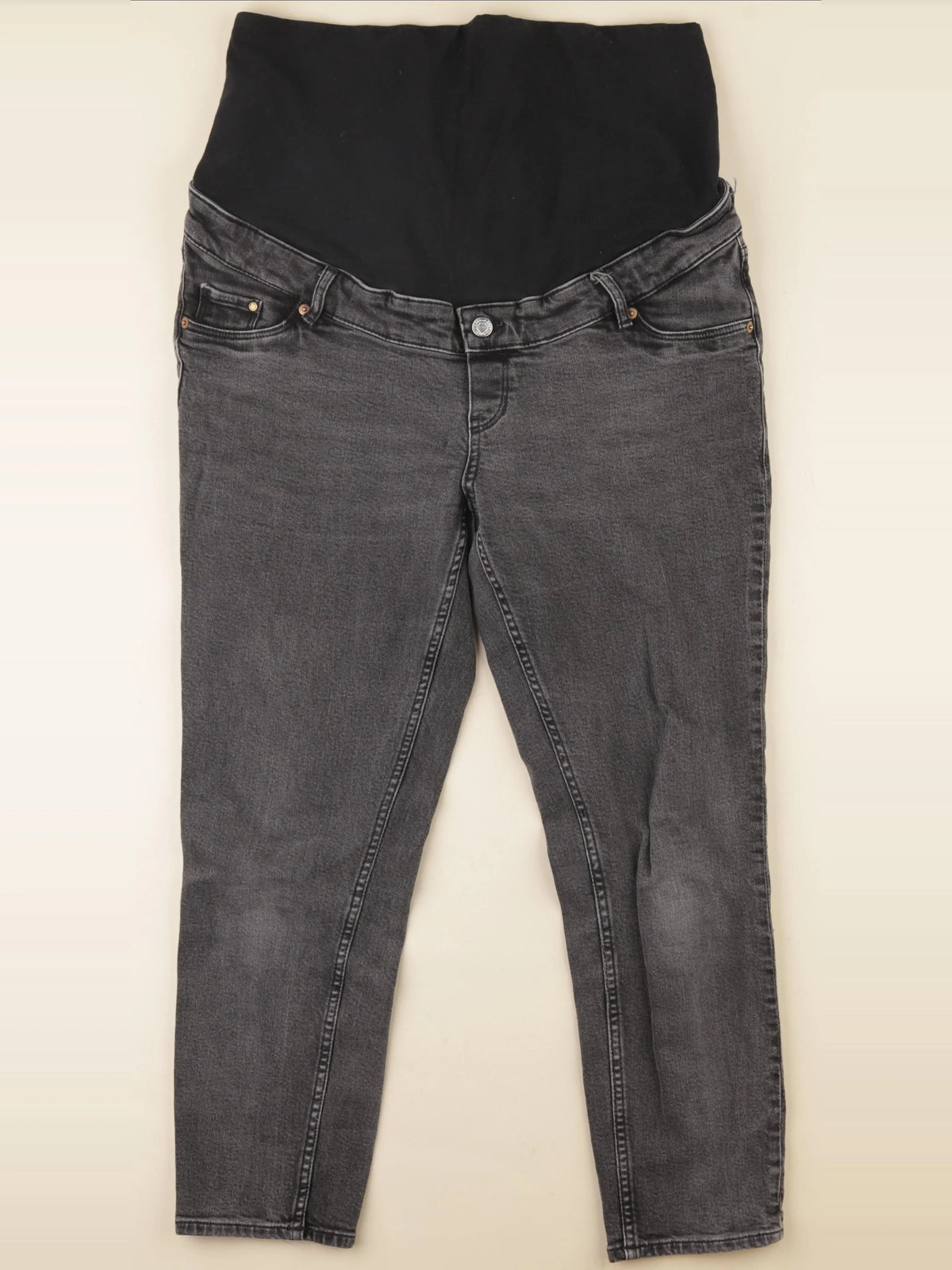H&M - jean grossesse gris - l