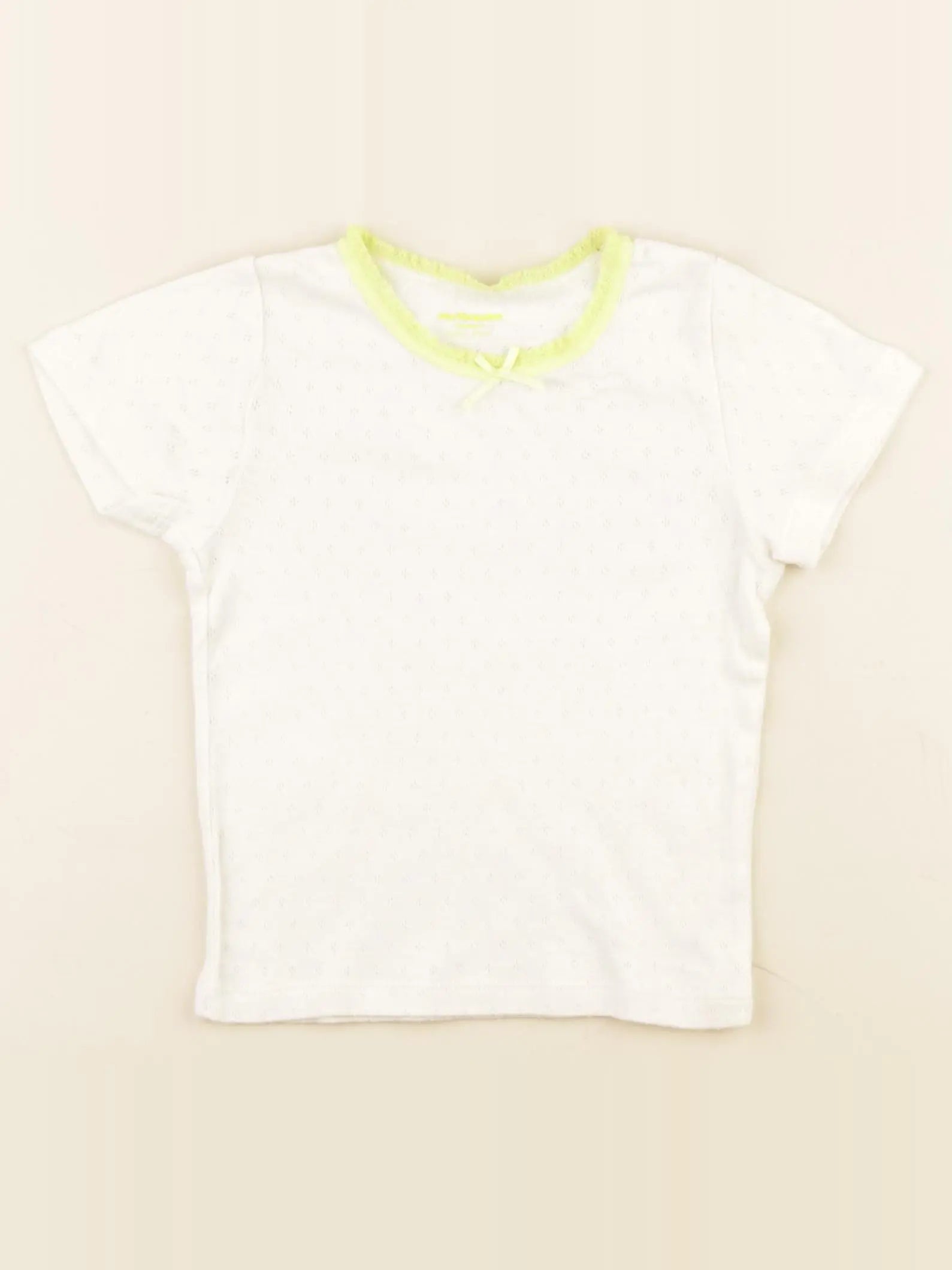 Vertbaudet - maillot de corps blanc, jaune - 3 ans