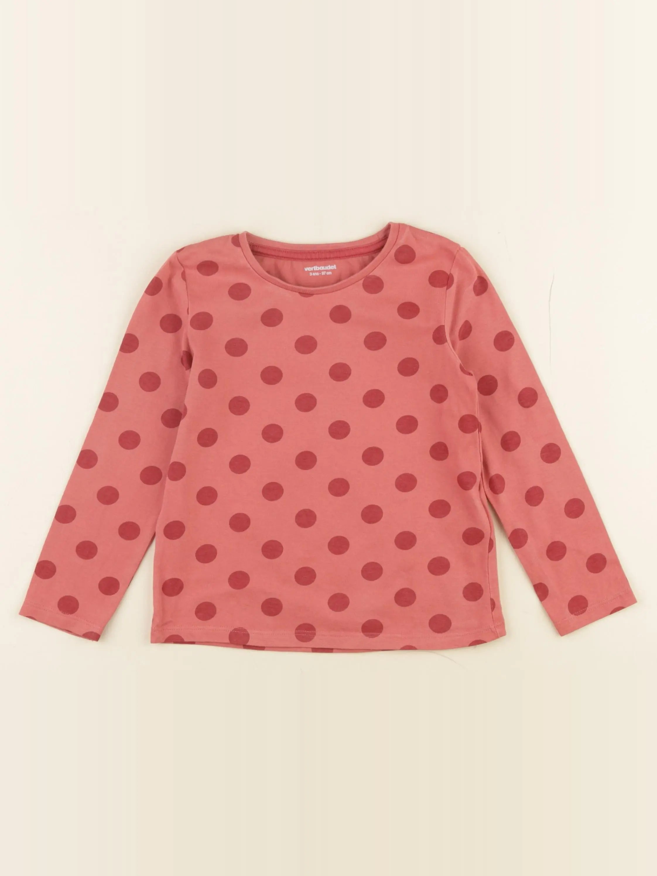 Vertbaudet - tee-shirt rouge - 3 ans