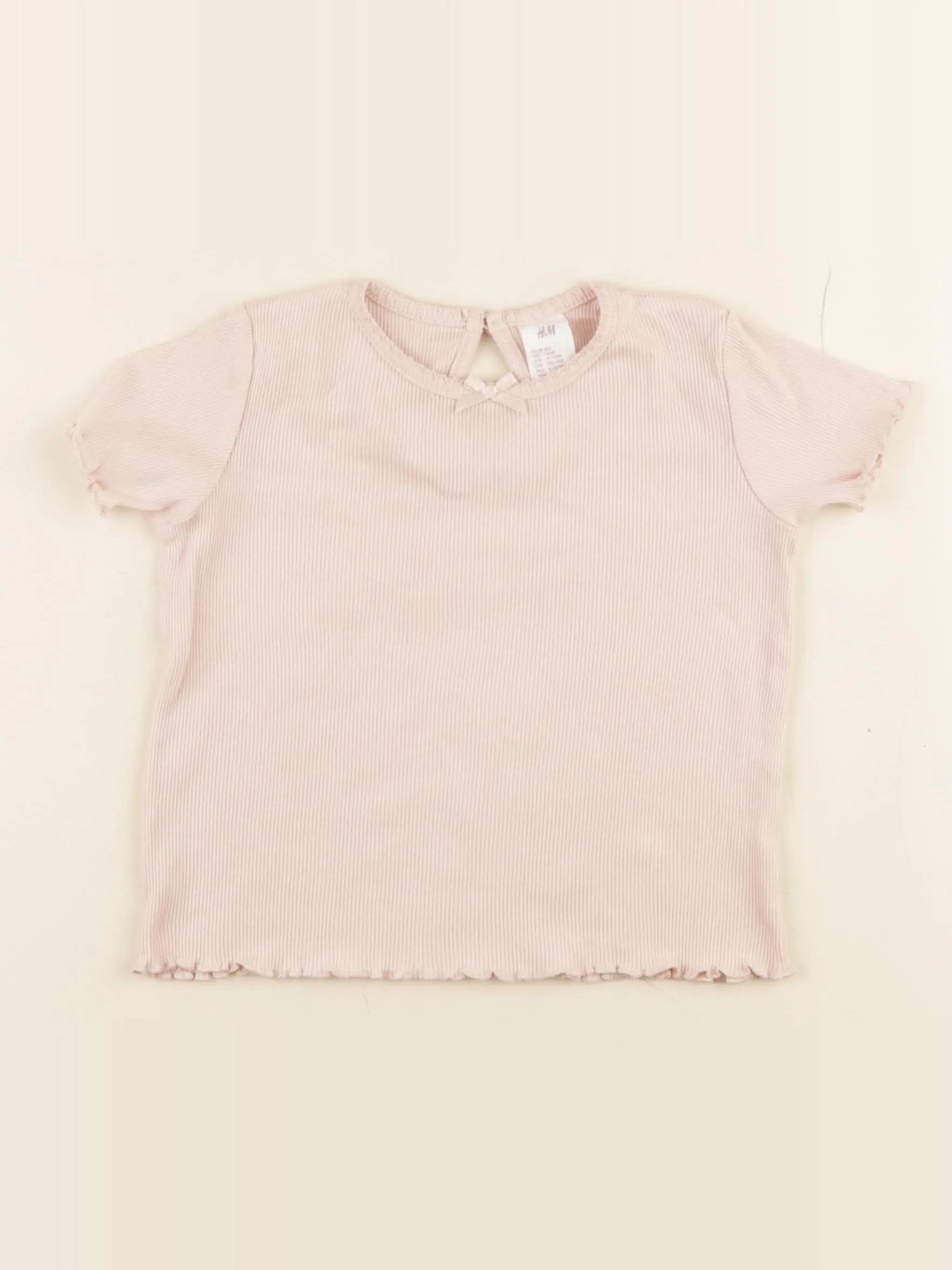 H&M - tee-shirt rose - 9/12 mois