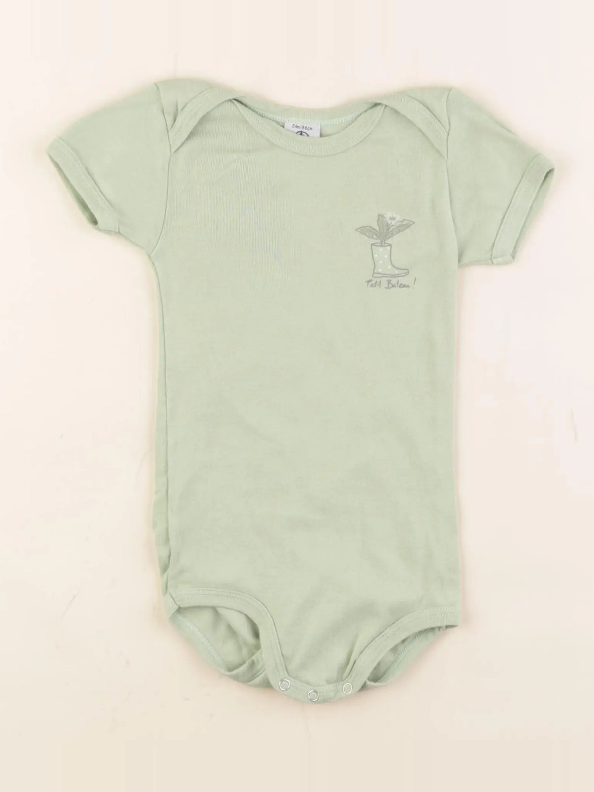 Petit Bateau - body vert - 24 mois
