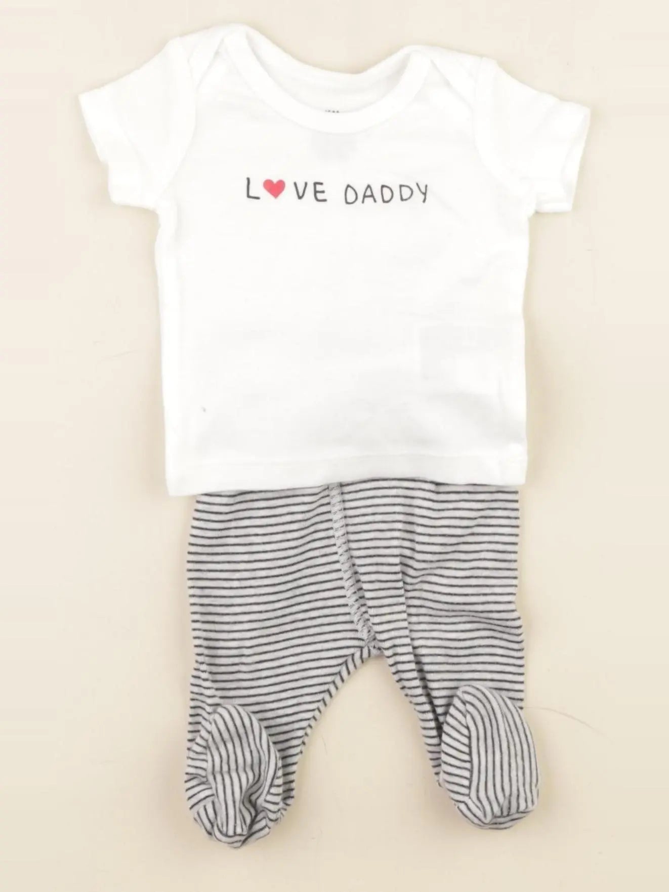 H&M - ensemble blanc - 0 mois