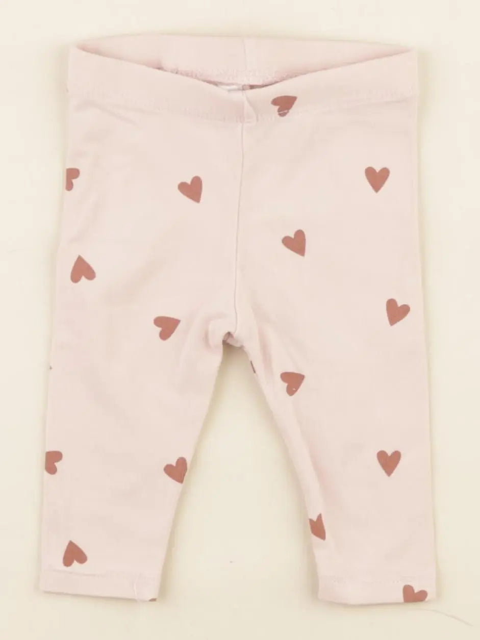 H&M - legging rose - 1/2 mois