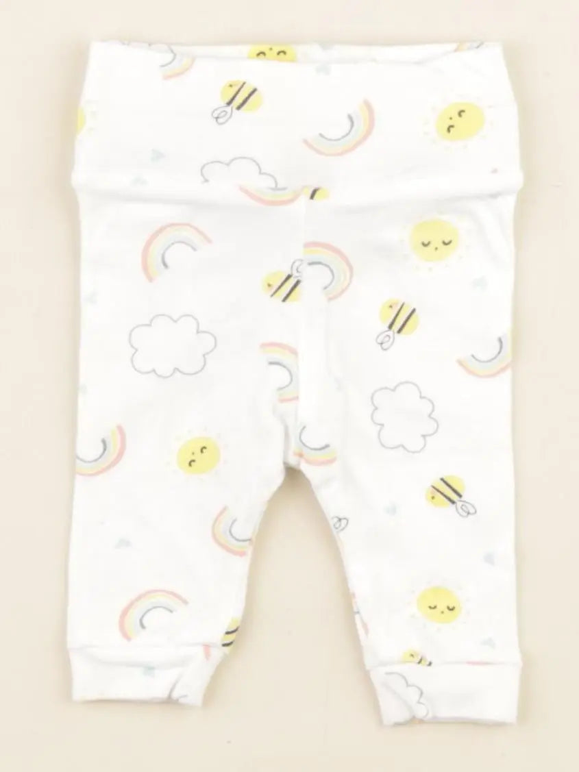 Vertbaudet - legging blanc - 0 mois