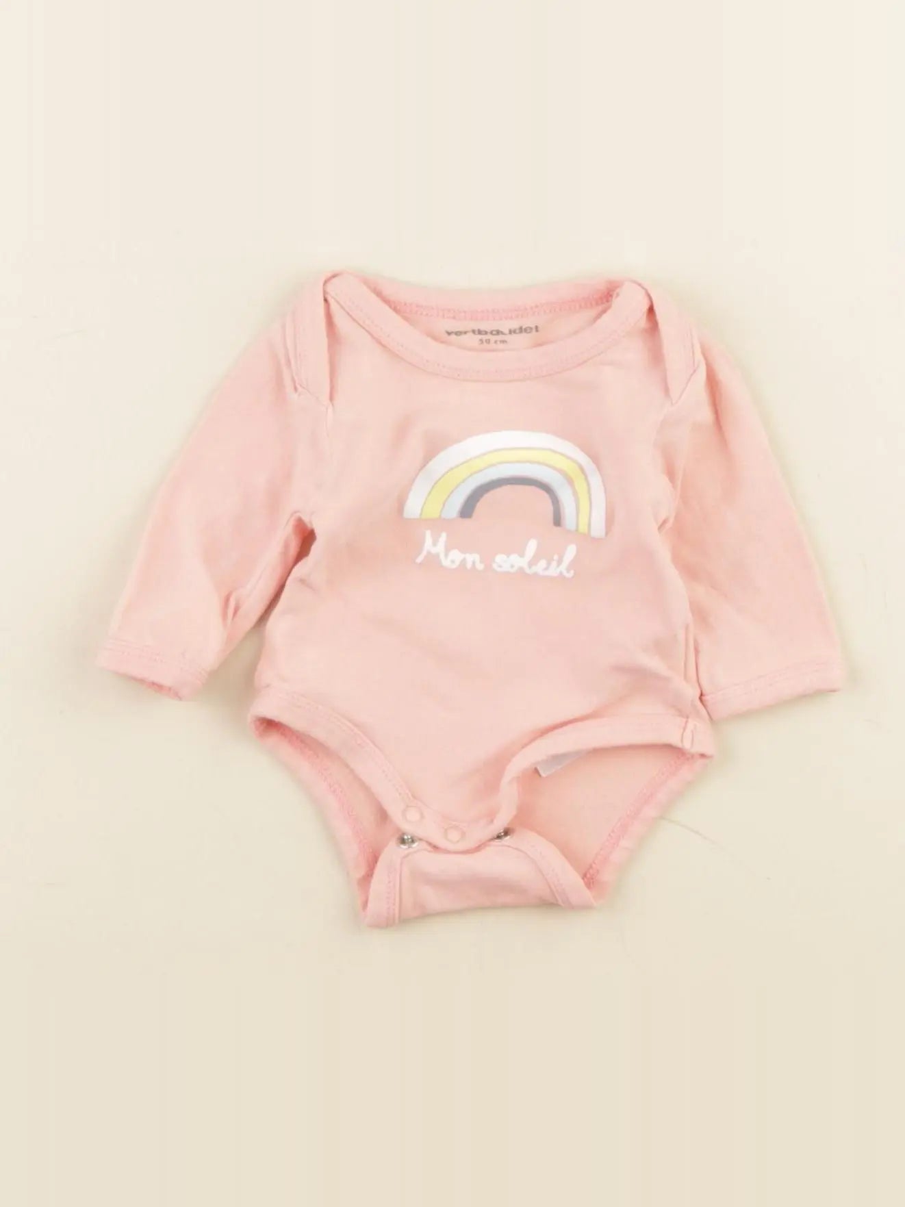 Vertbaudet - body rose - 0 mois