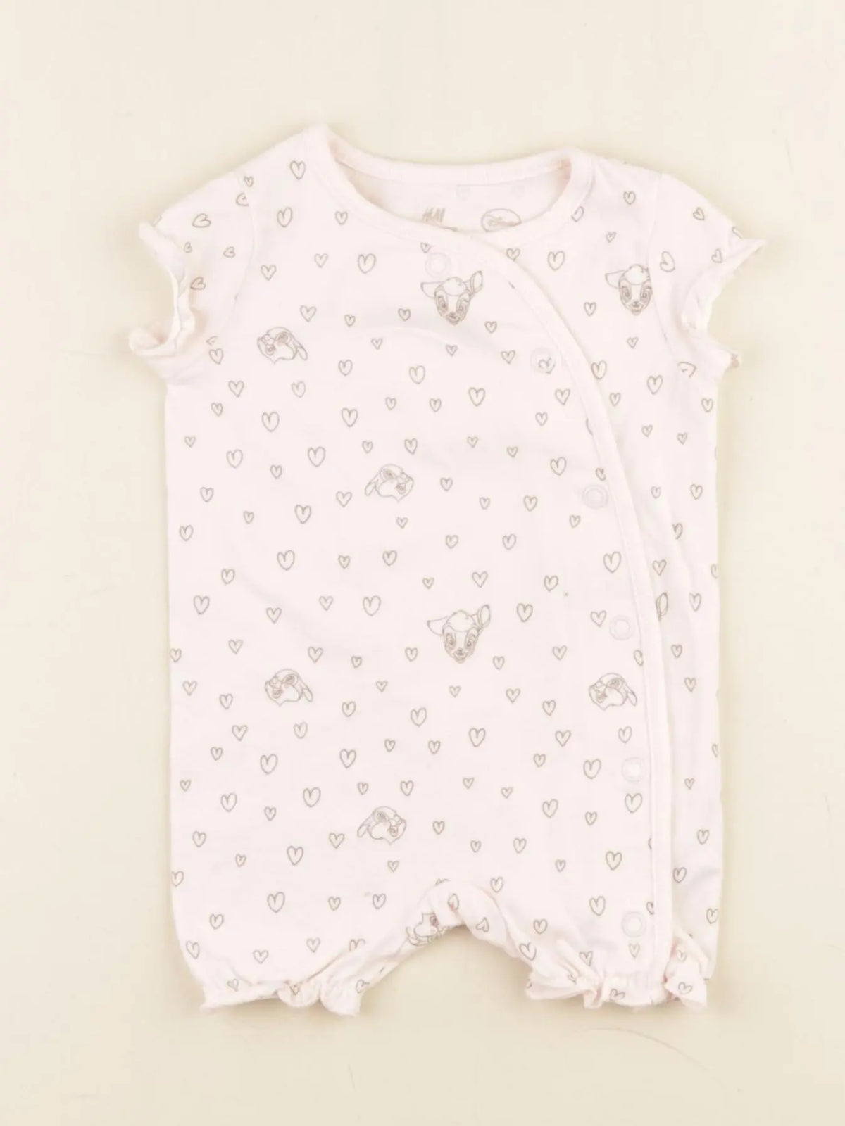 H&M - pyjama coton rose - 0 mois