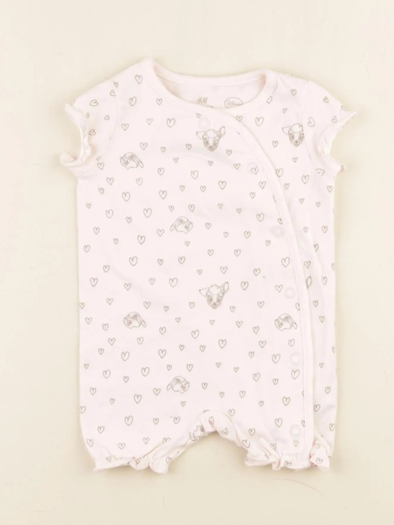 H&M - pyjama coton rose - 0 mois