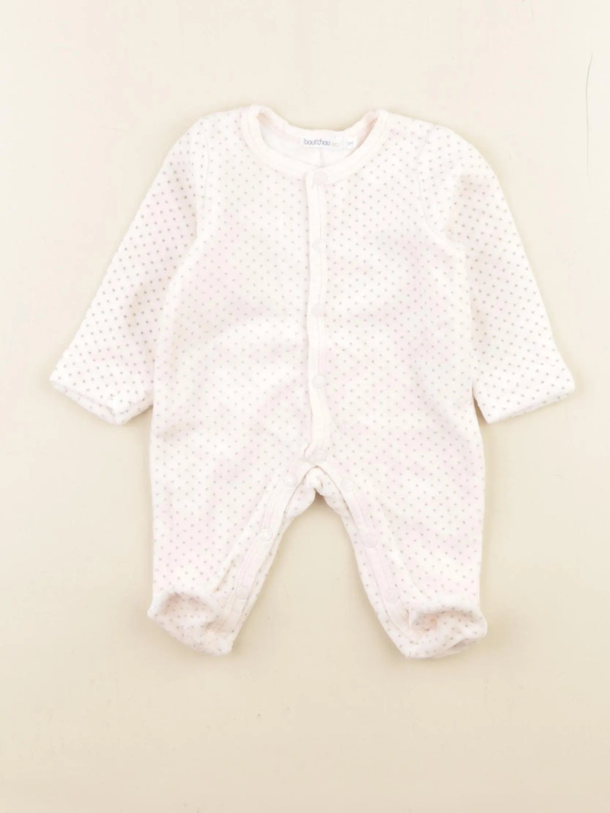 Boutchou - pyjama velours rose - 0 mois