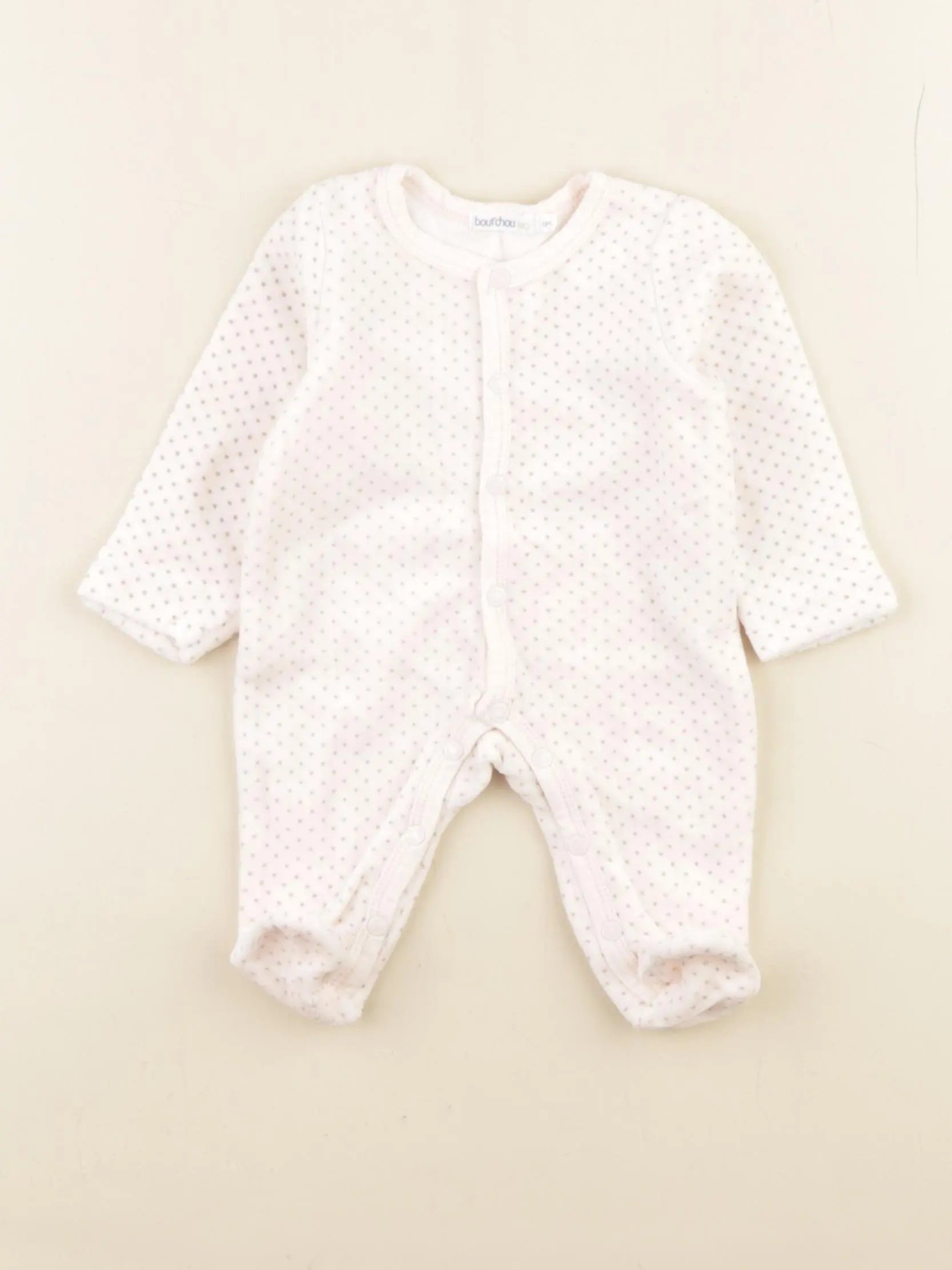 Boutchou - pyjama velours rose - 0 mois
