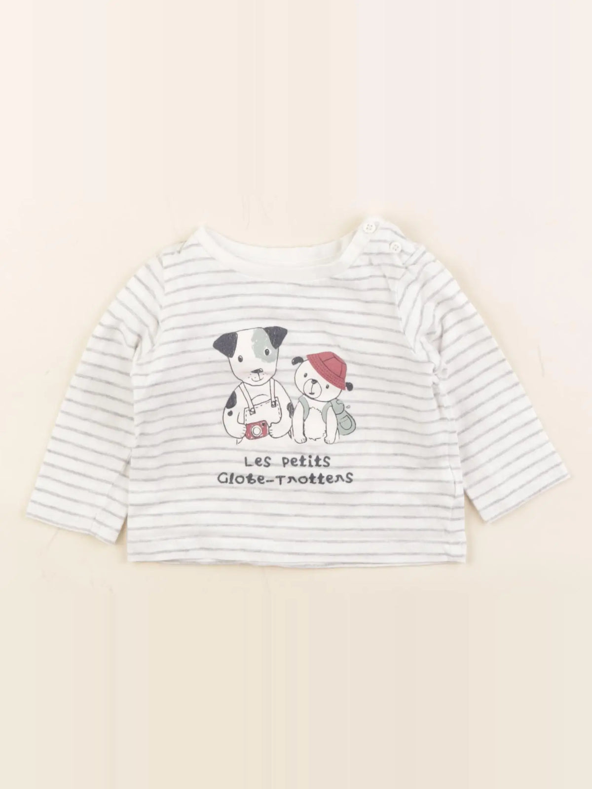 Vertbaudet - tee-shirt gris - 3 mois