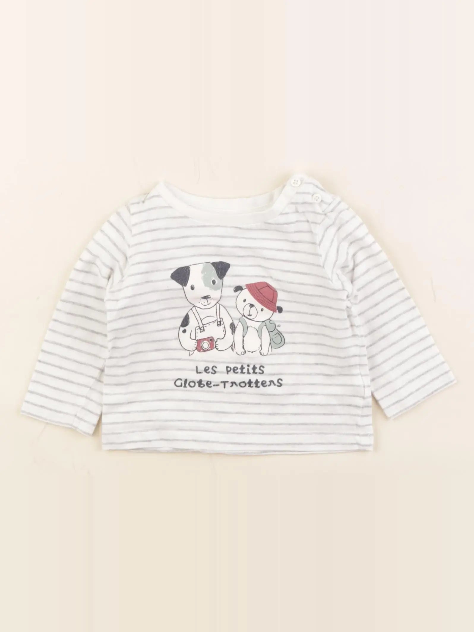 Vertbaudet - tee-shirt gris - 3 mois