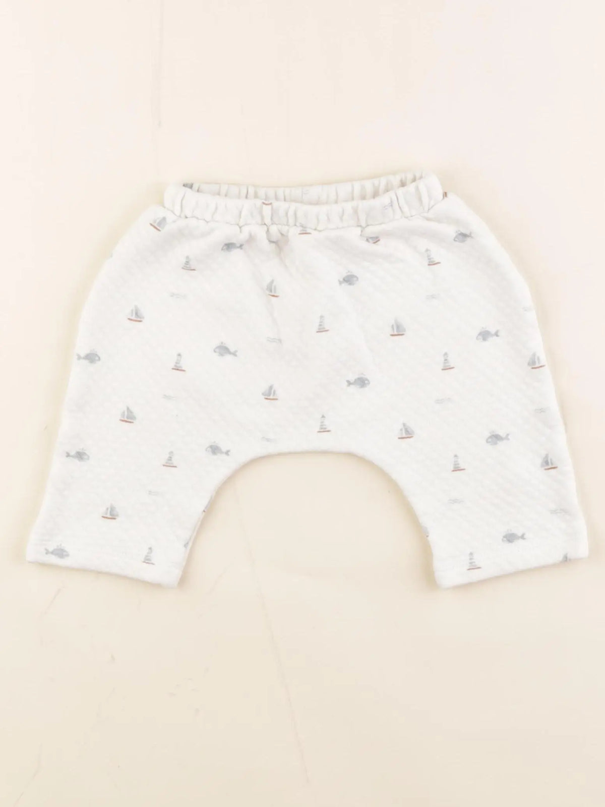 Vertbaudet - sarouel beige - 6 mois