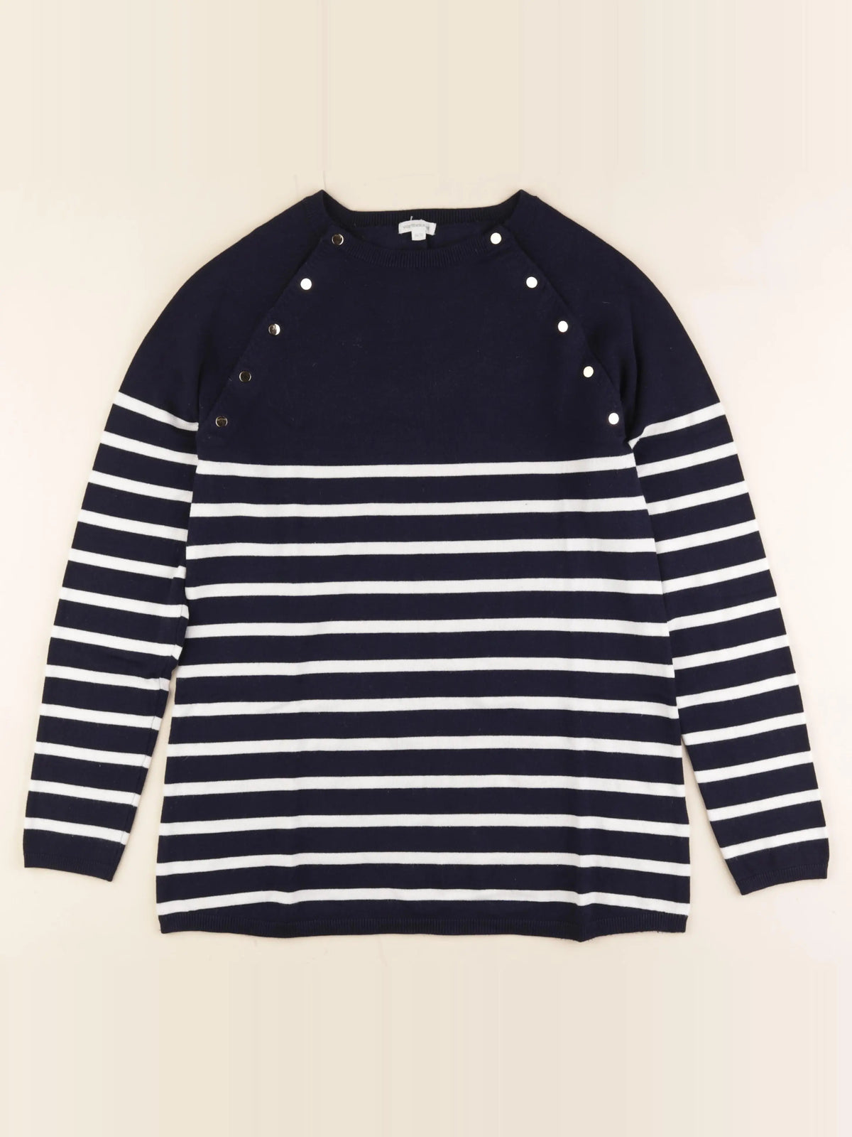 Vertbaudet - pull allaitement bleu, blanc - 34 à 36