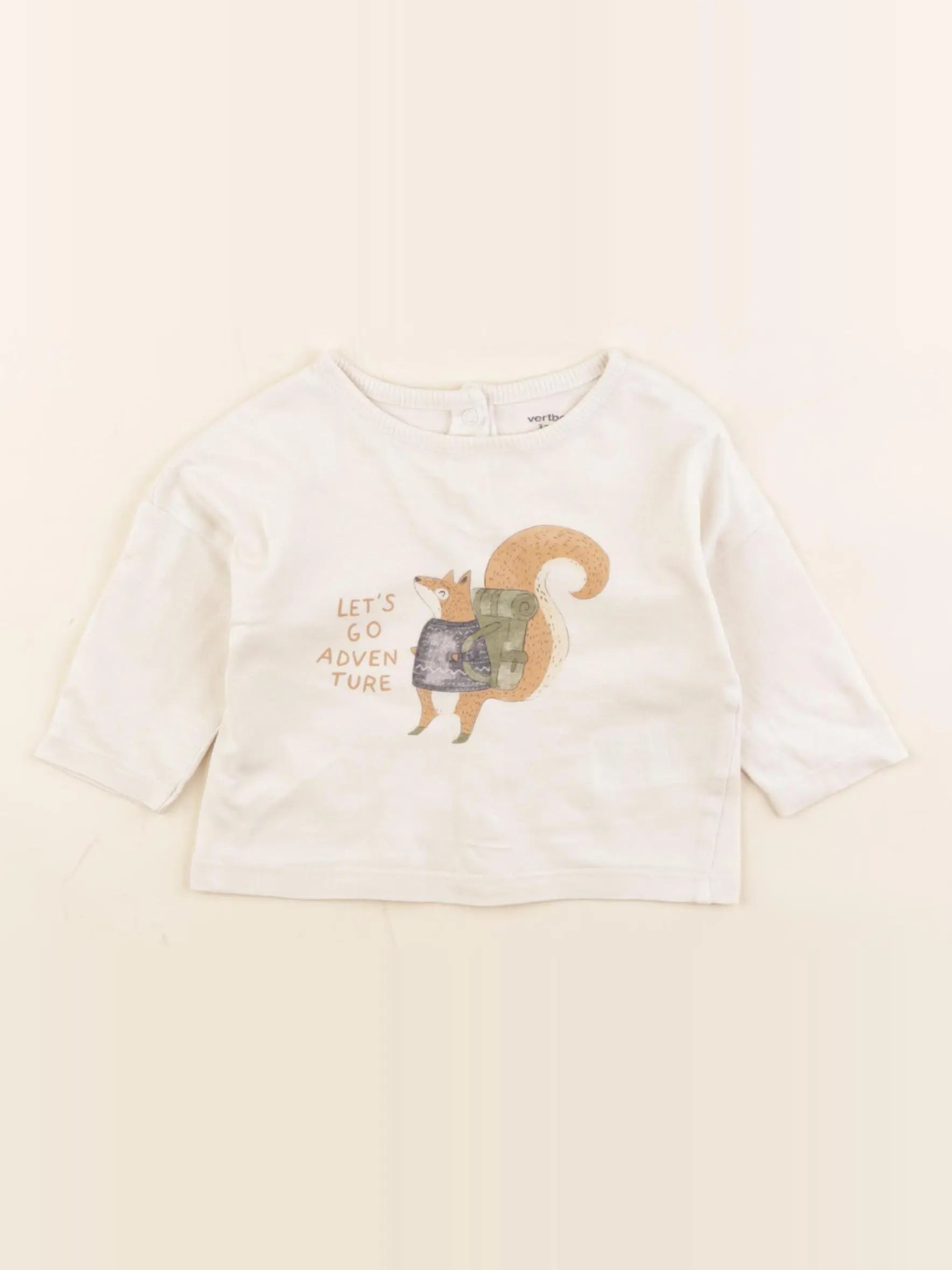 Vertbaudet - tee-shirt beige - 3 mois