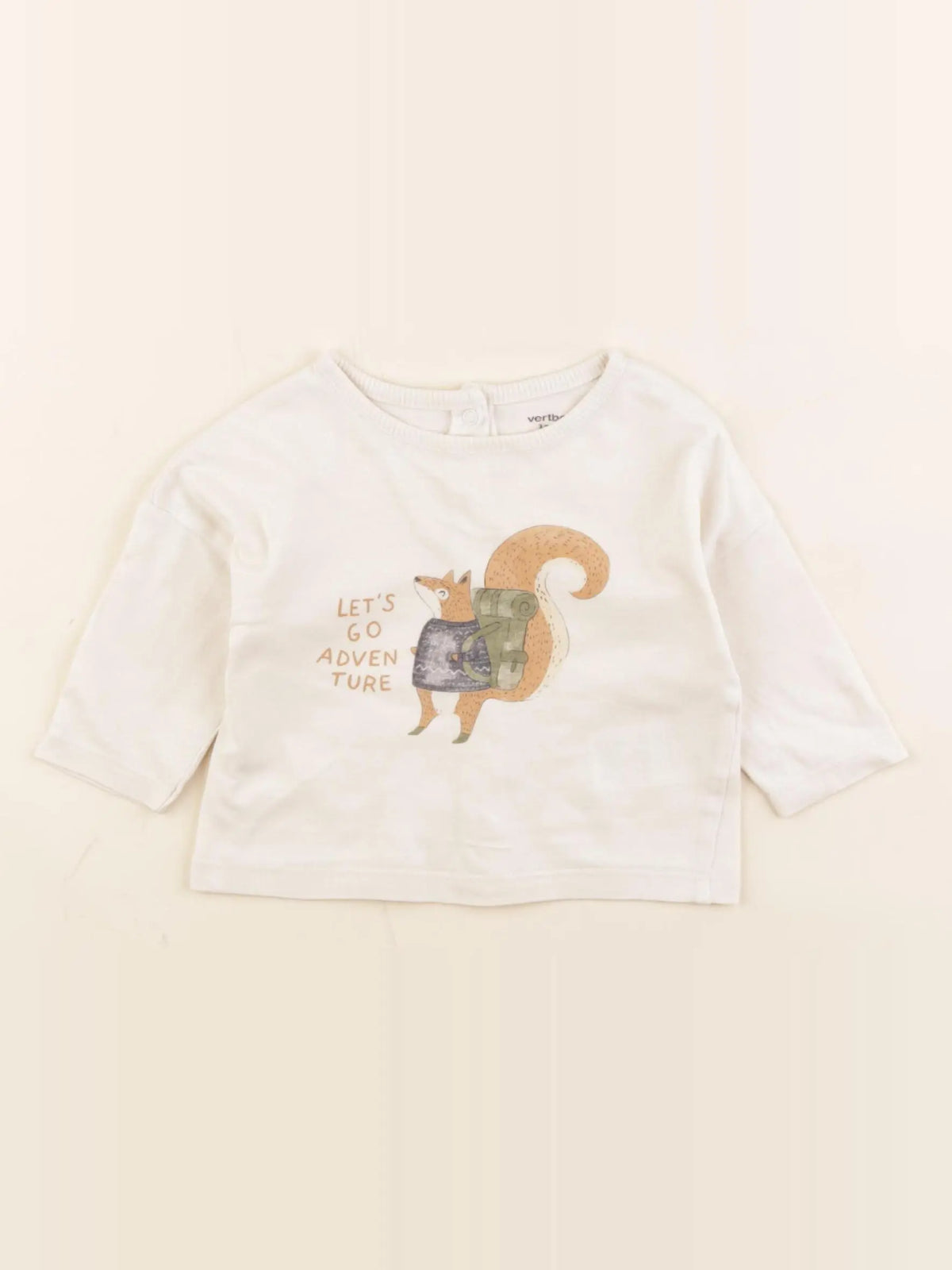 Vertbaudet - tee-shirt beige - 3 mois