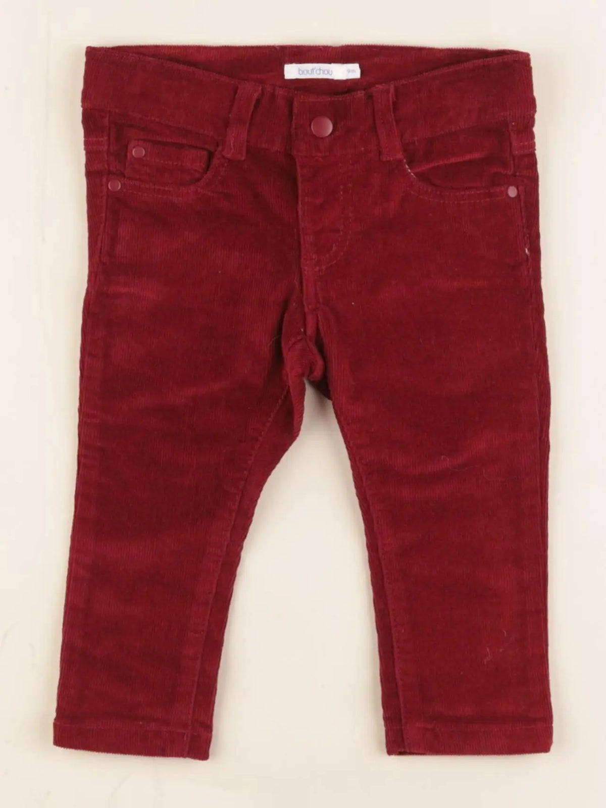 Boutchou - pantalon rouge - 9 mois