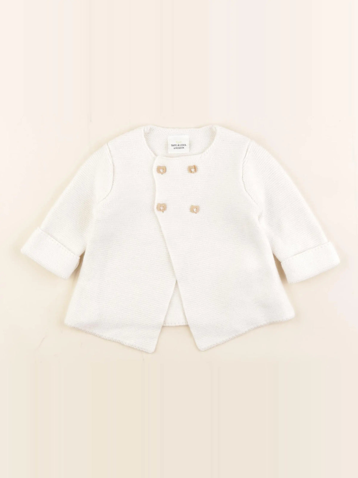 Tape à l'oeil - gilet beige - 6 mois