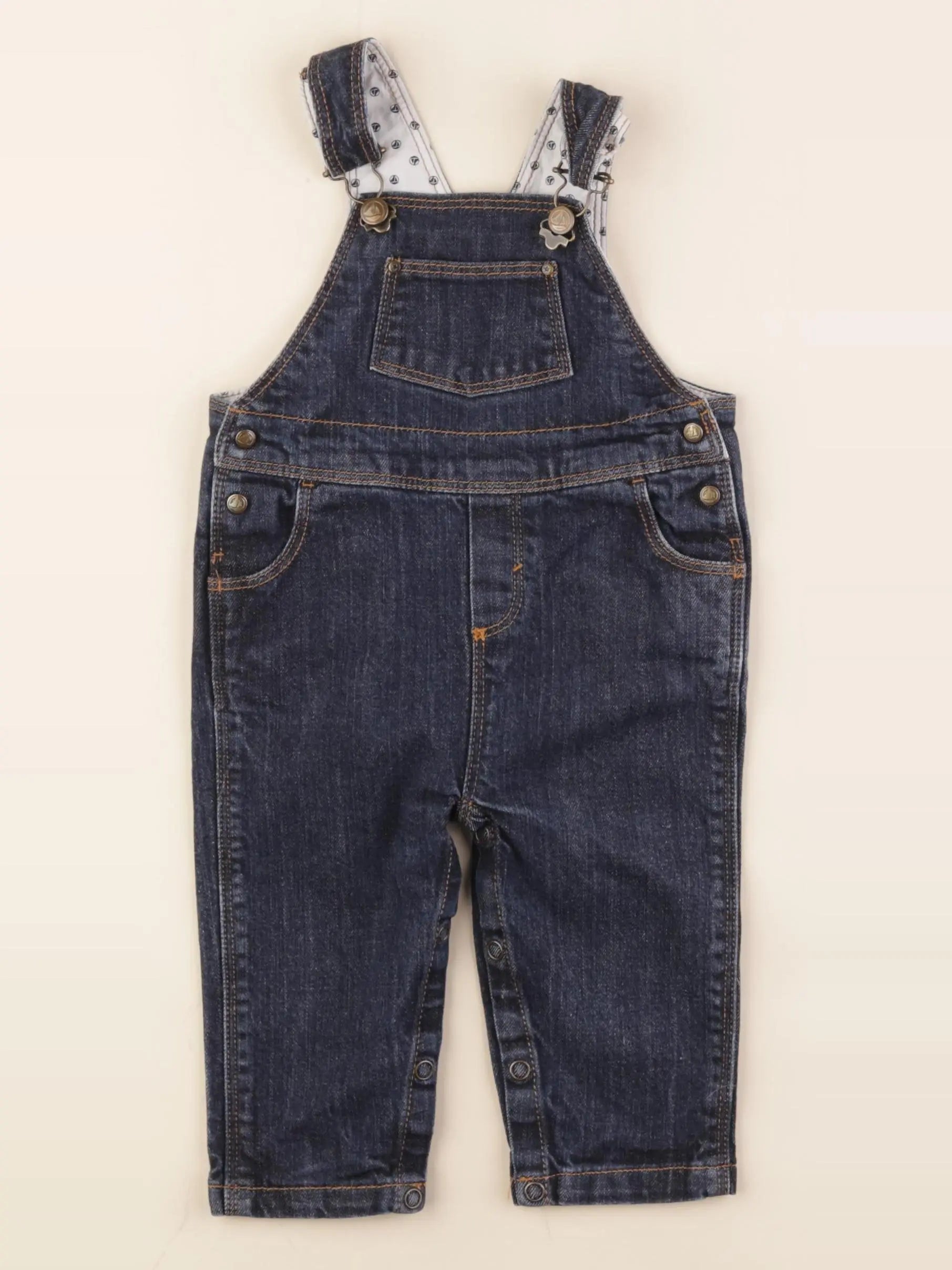Petit Bateau - salopette bleu - 6 mois
