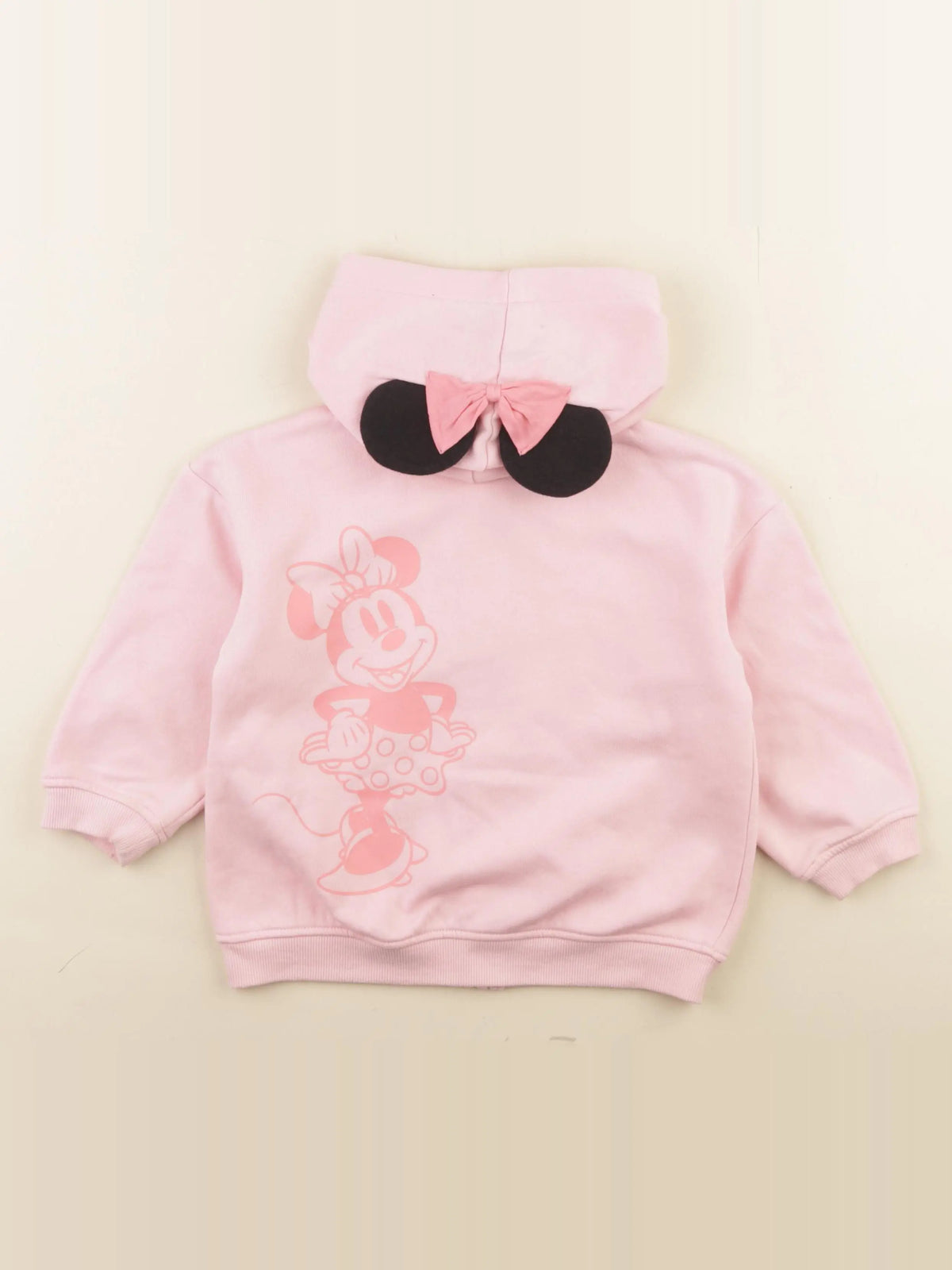 H&M - sweat imprimé au dos rose - 2/3 ans