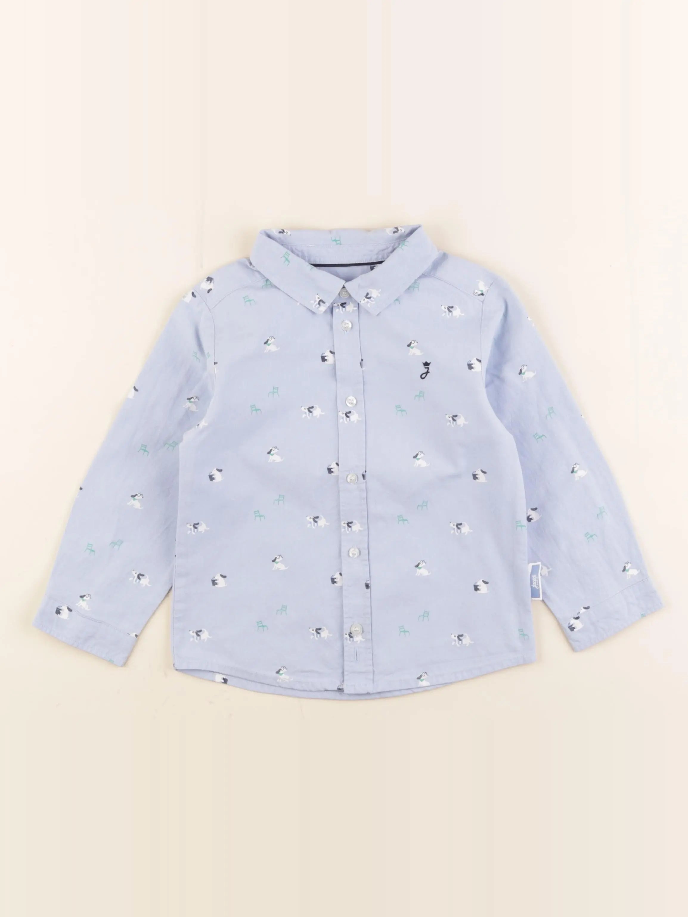 Jacadi - chemise bleu - 24 mois