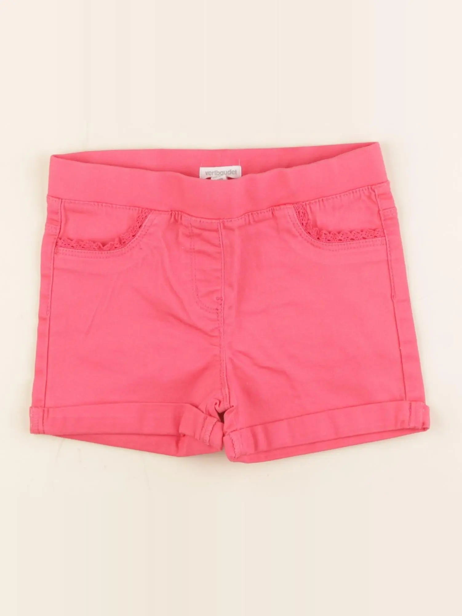 Vertbaudet - short rose - 7 ans