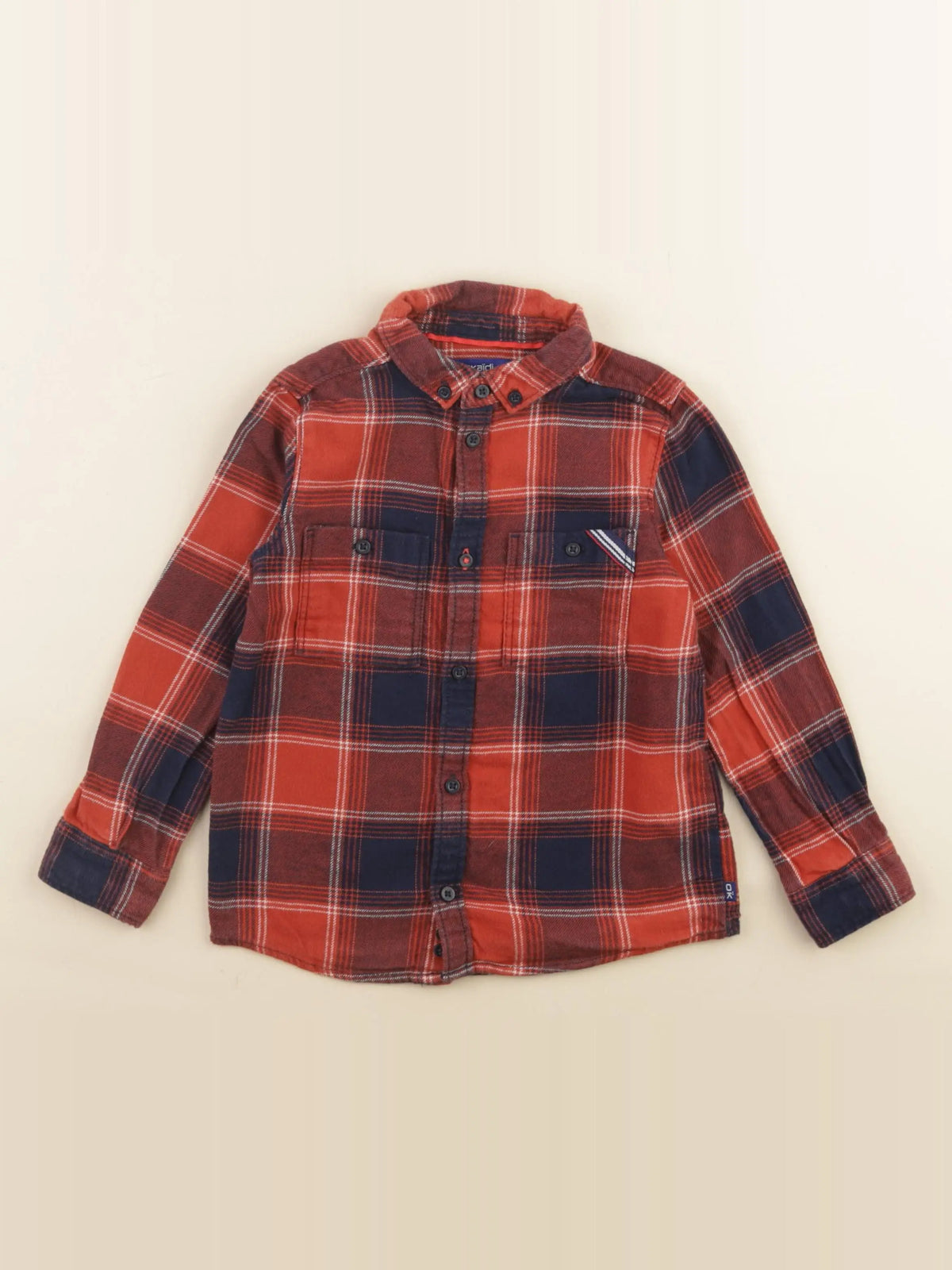 Okaidi - chemise orange - 3 ans