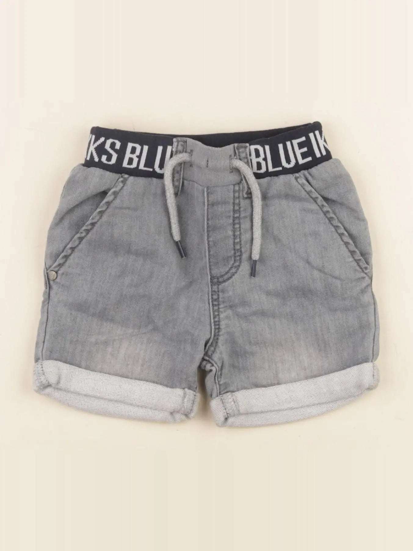 IKKS - short bleu - 6 mois