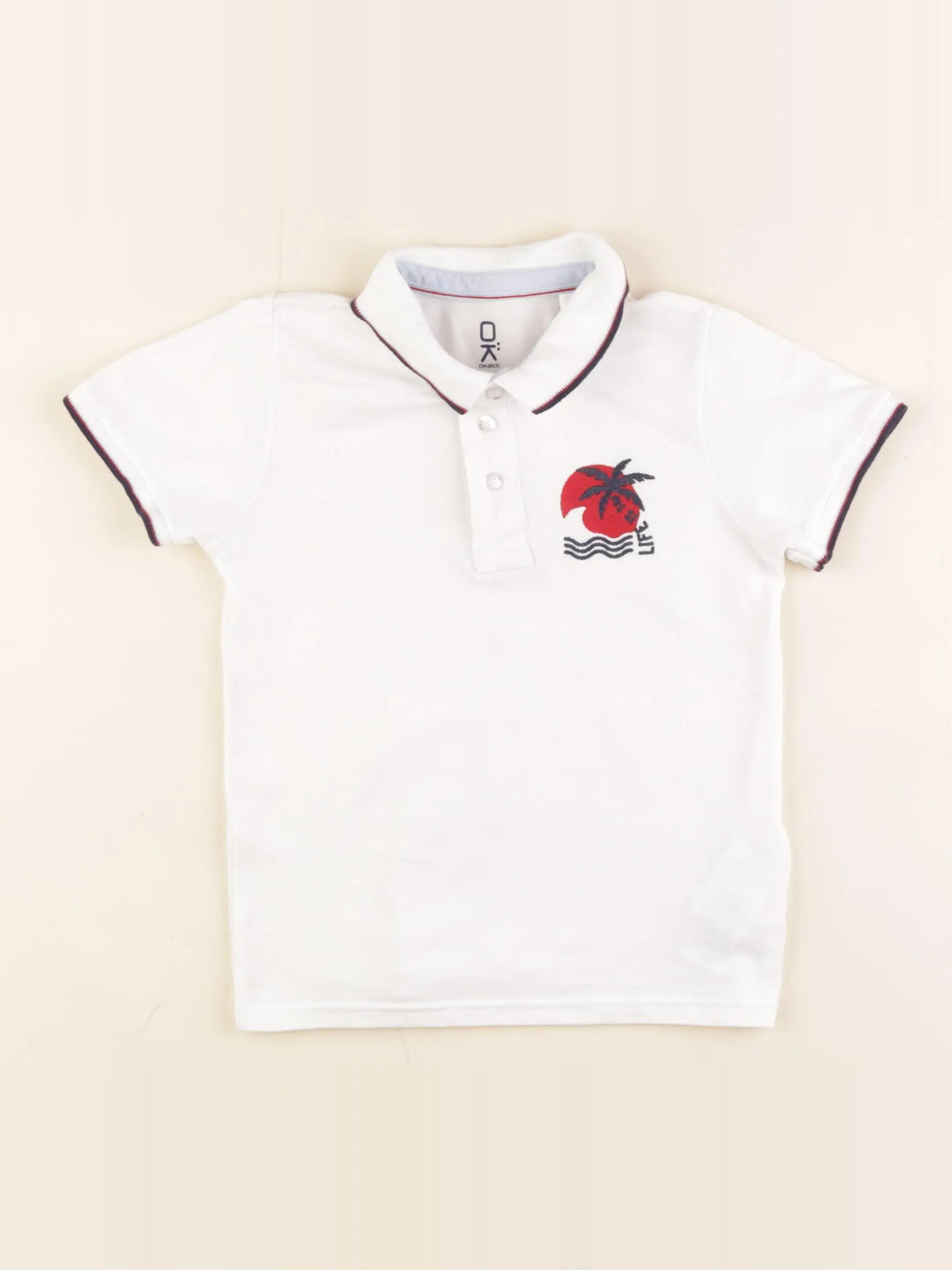 Okaidi - polo blanc - 5 ans