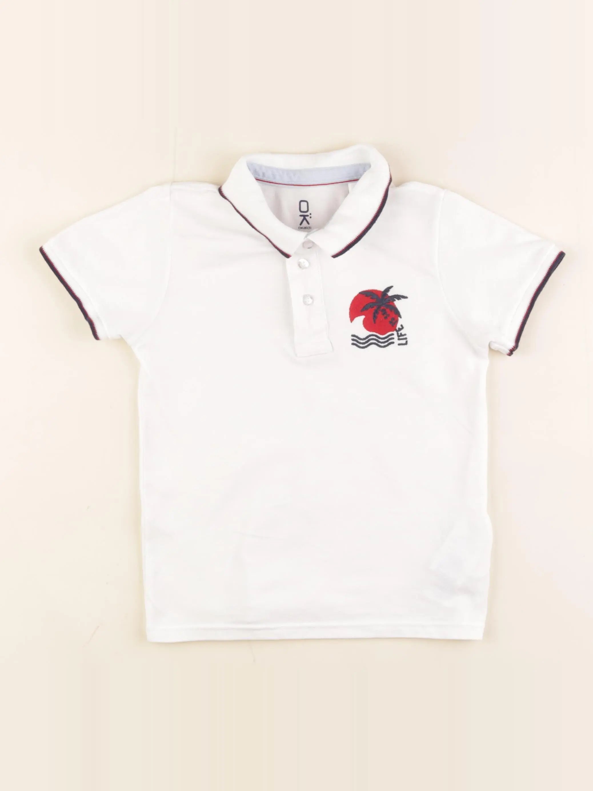 Okaidi - polo blanc - 5 ans