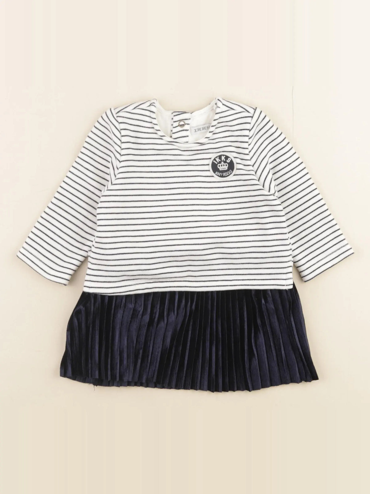 IKKS - robe blanc, bleu - 6 mois