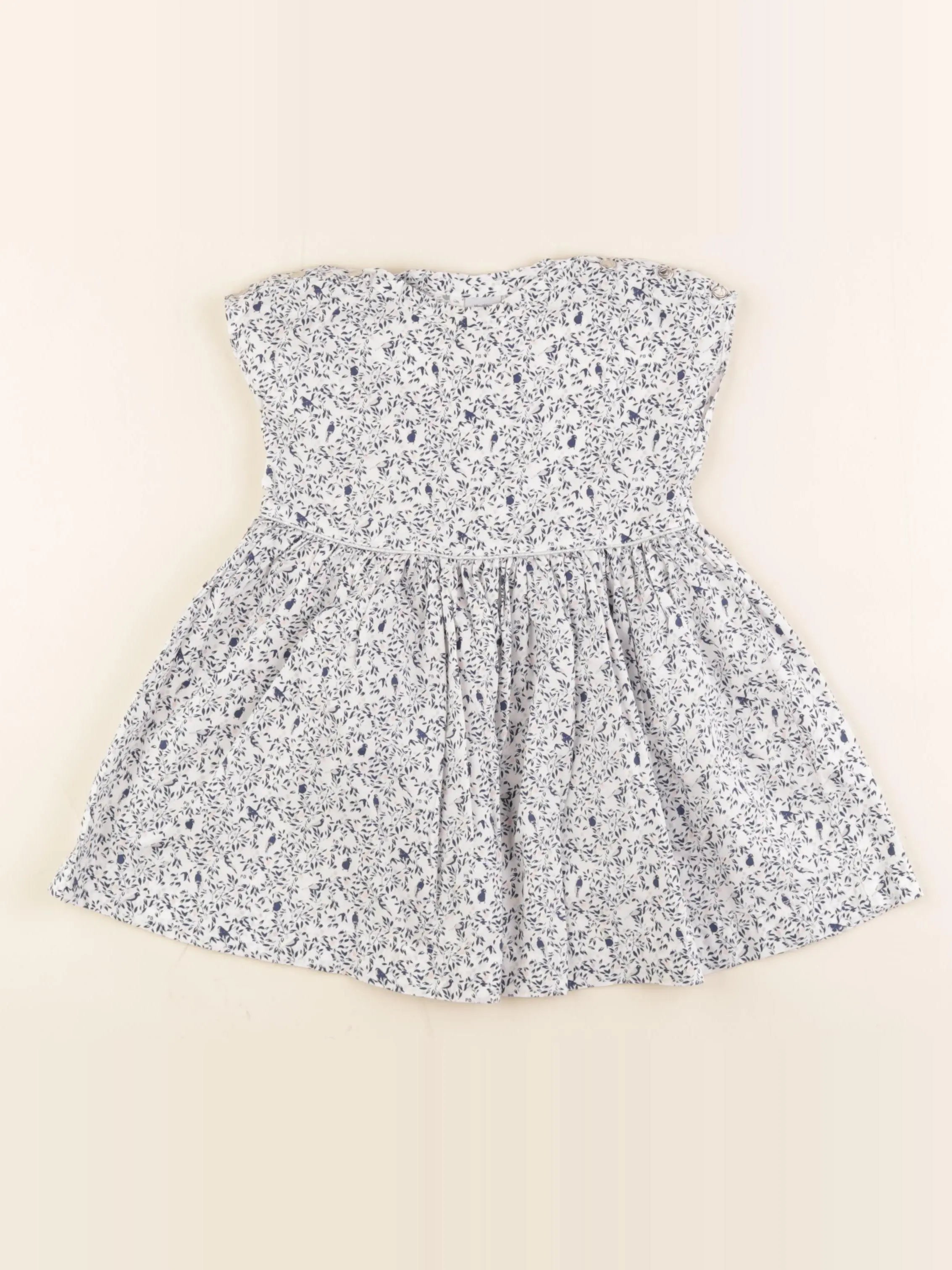 Petit Bateau - robe bleu - 18 mois