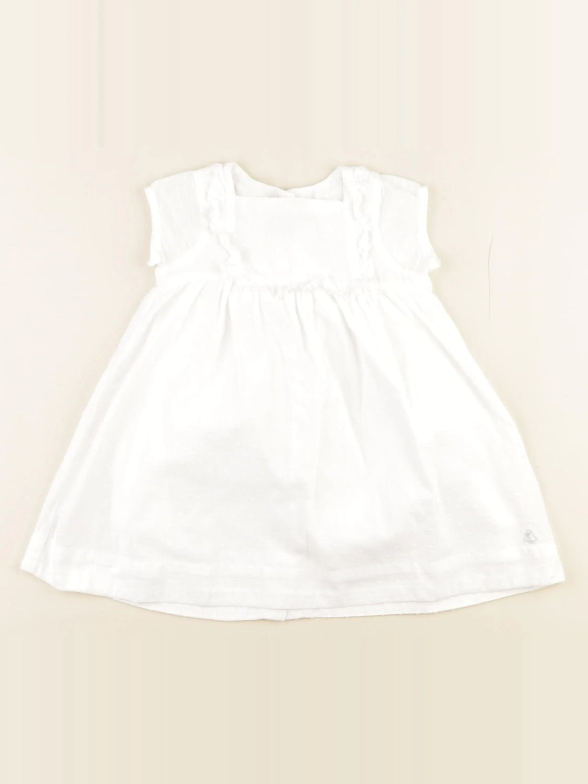 Petit Bateau - robe blanc - 18 mois