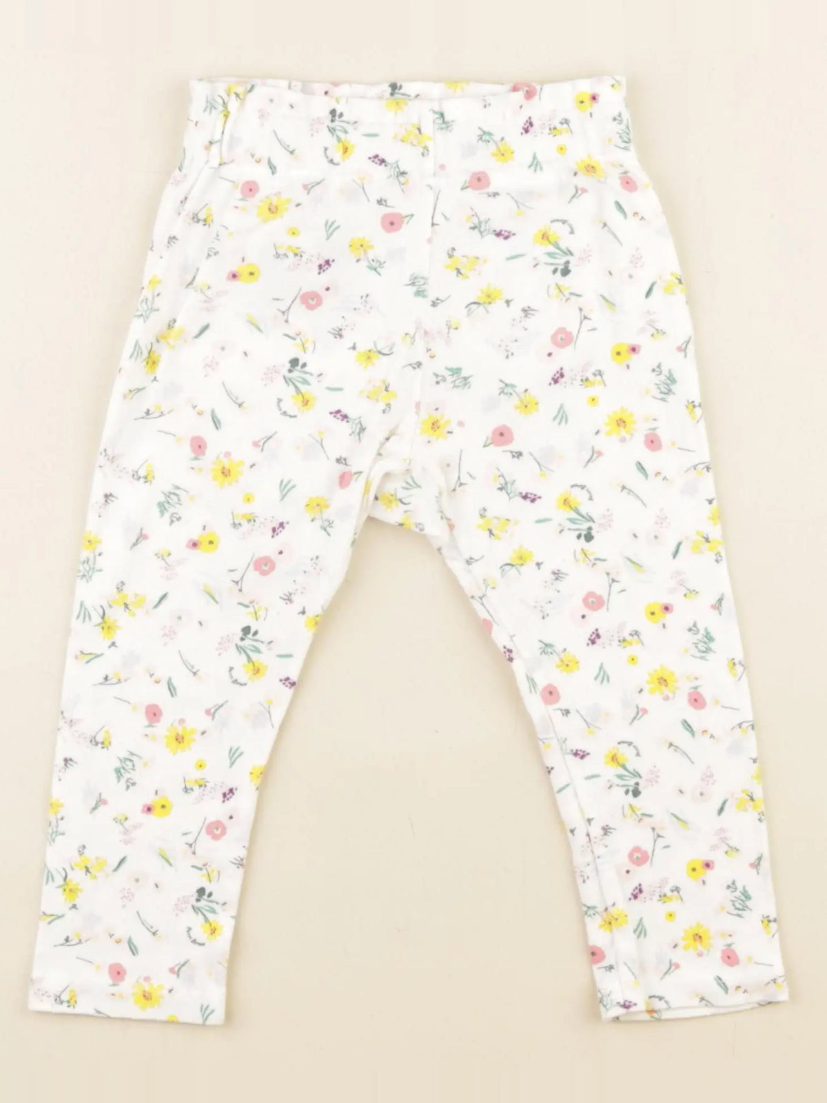 Petit Bateau - legging multicolore, blanc - 18 mois