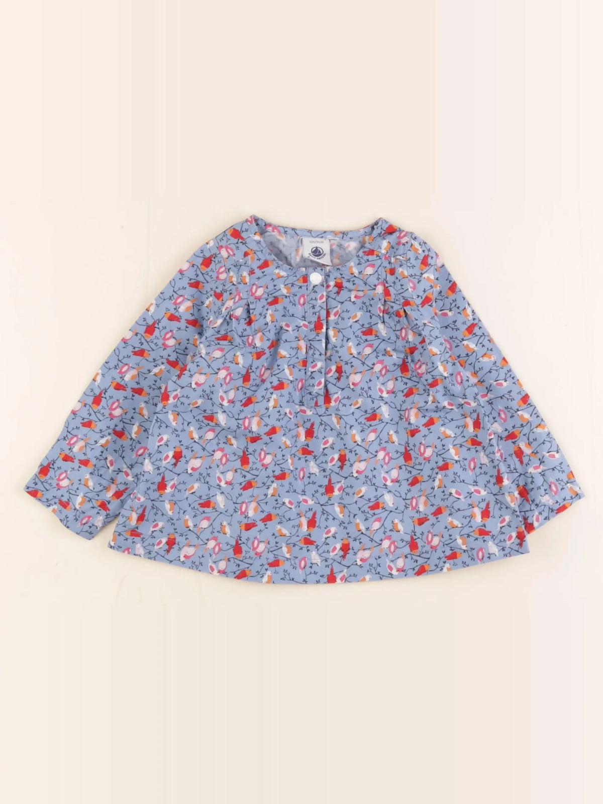 Petit Bateau - blouse multicolore - 12 mois