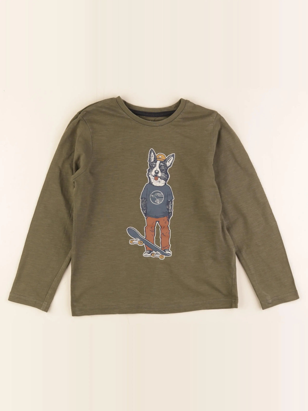 Vertbaudet - tee-shirt vert - 8 ans